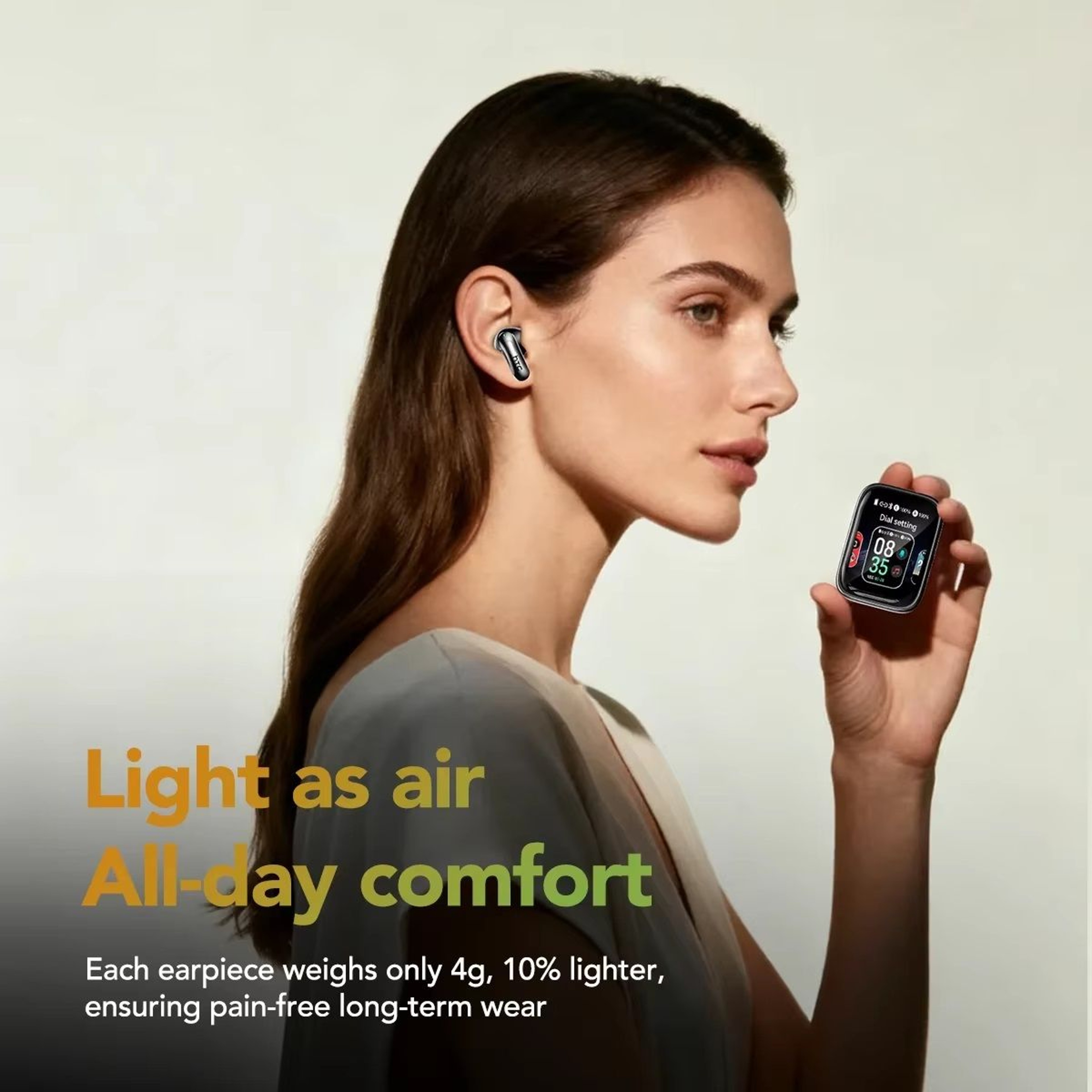 Bluetooth Earphones AI Translator Earbud TWS Sports Wireless Headphones Ultra HD Screen Sidesliding 2