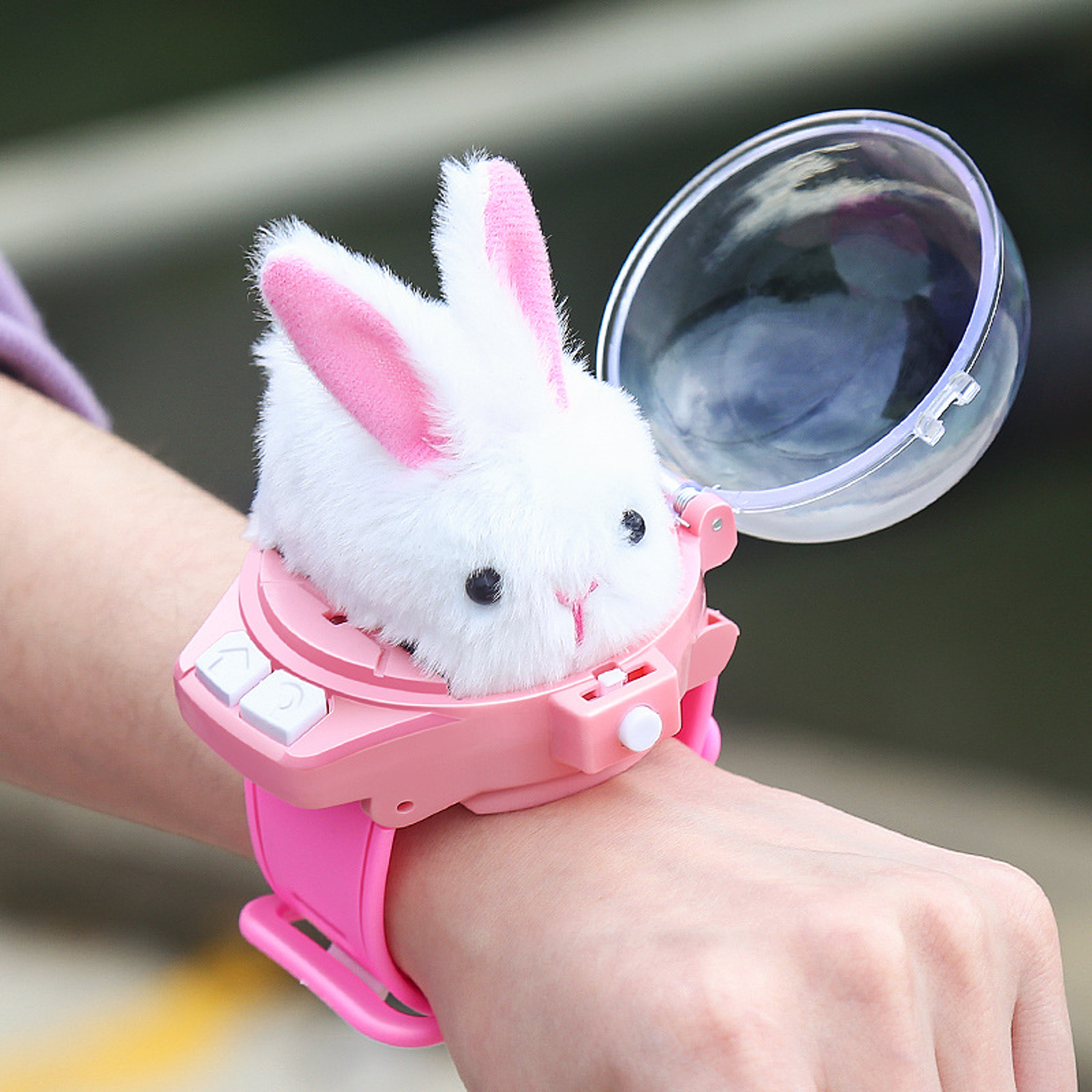 Children RC Car Mini Watch Toys with LED Lights, RC Car Toy, Watch Rabbit Crab Racing Toys for Girls Boys, Birthday – view 2