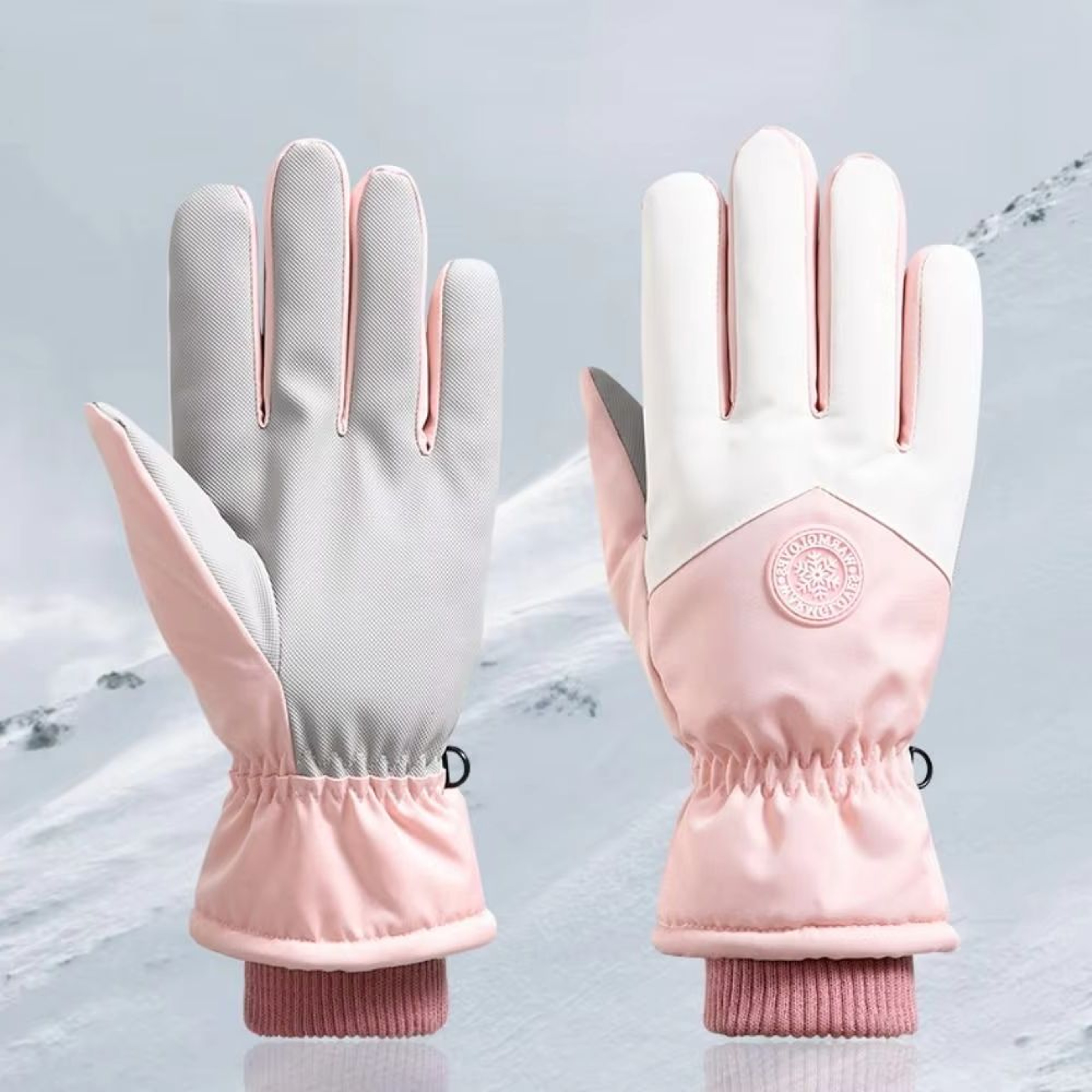 Winter Couple Ski Gloves Thickened Thermal Gloves Waterproof Coldproof Adjustable Close Nonslip Tou
