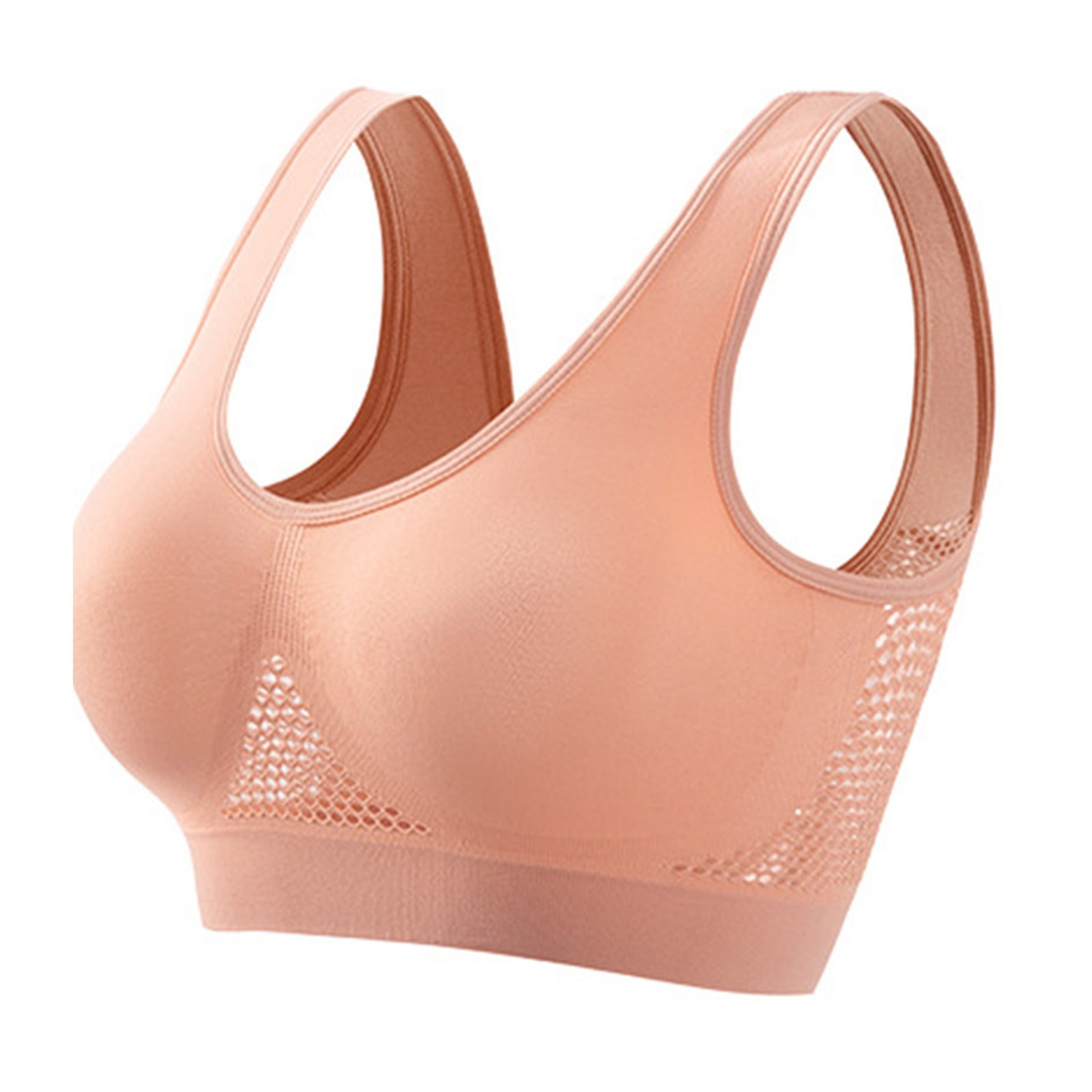 Seamless Mesh Women Sports Bra Wireless Breathable Yoga Bra Shockproof Gym Running Underwear Fitnes 0