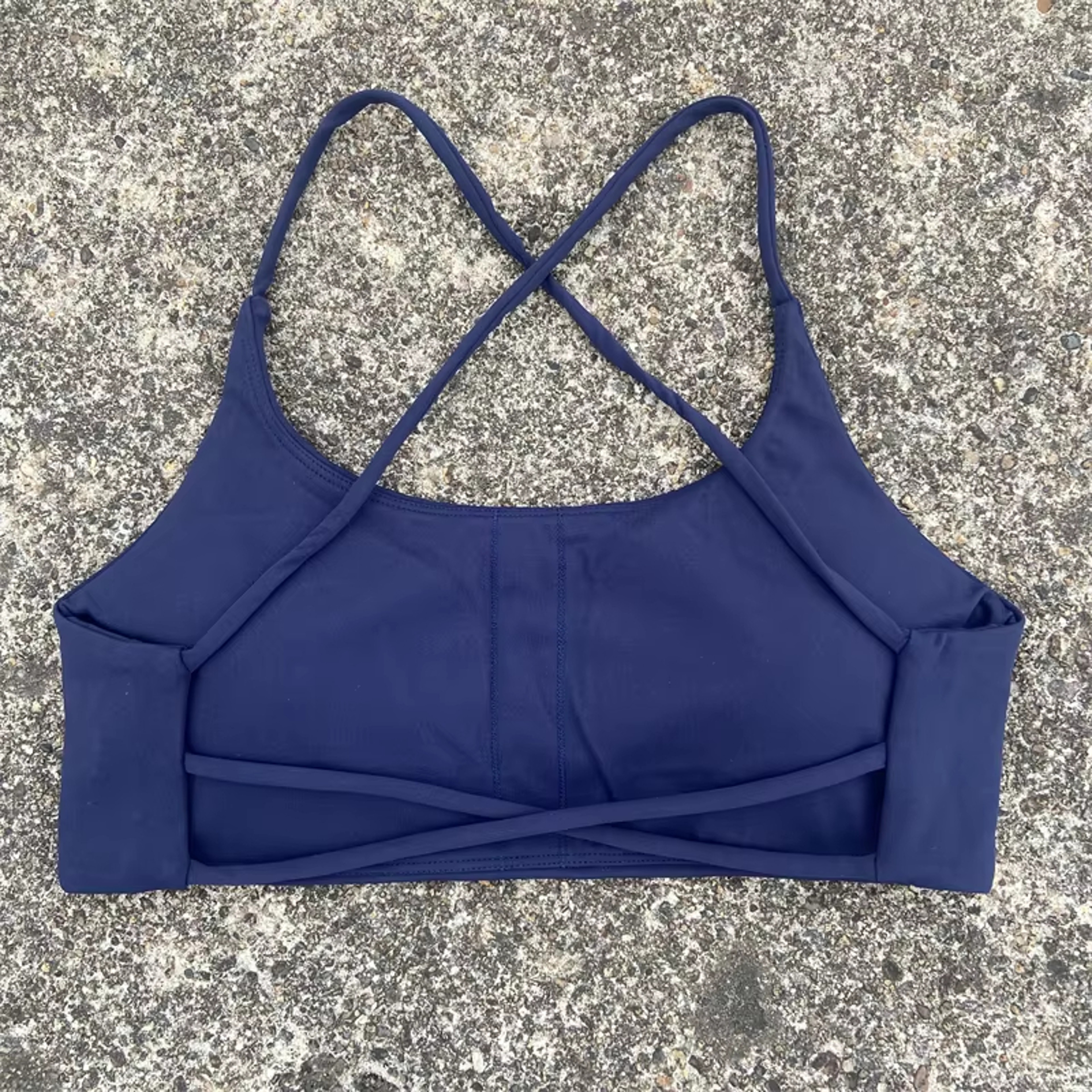 Sexy Soft Fitness Sport Bra, Spaghetti Strap Cross Back Women Top, Tight Gym Yoga Underwear Athletic Workout with Chest – view 13