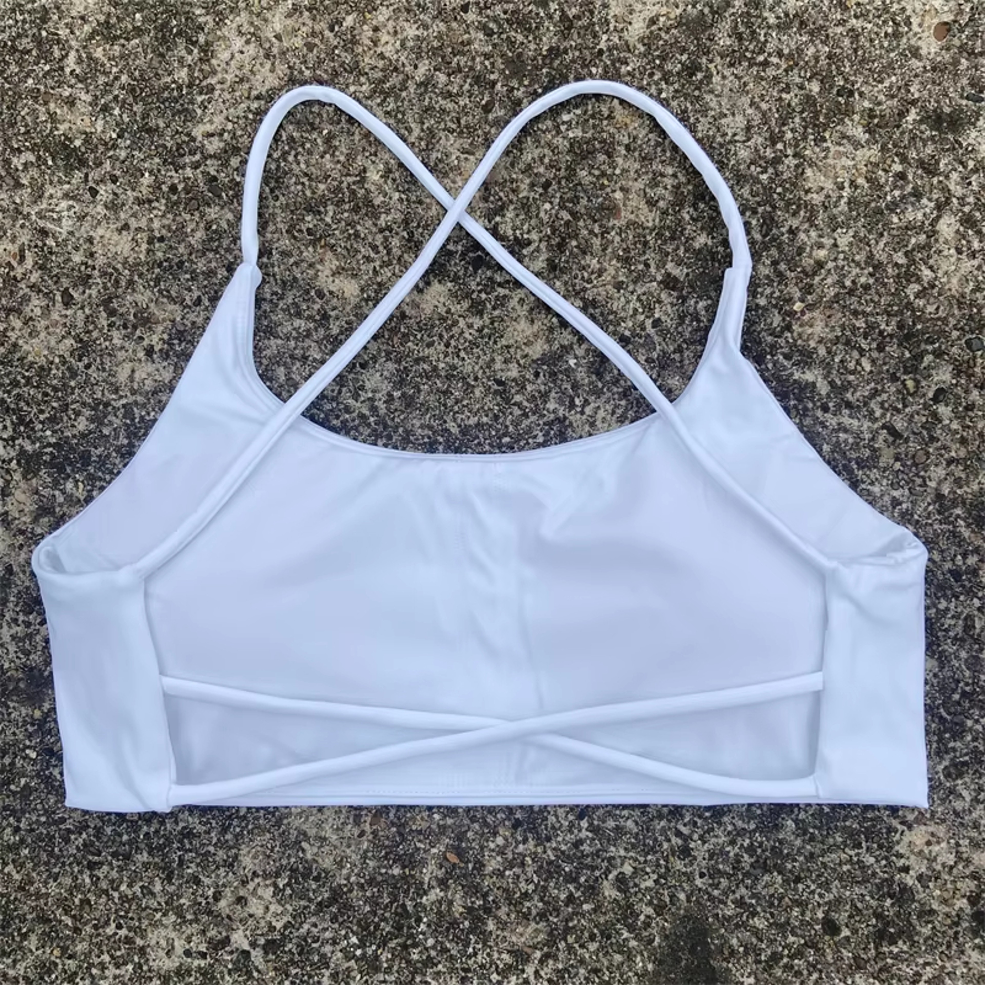 Sexy Soft Fitness Sport Bra, Spaghetti Strap Cross Back Women Top, Tight Gym Yoga Underwear Athletic Workout with Chest – view 14