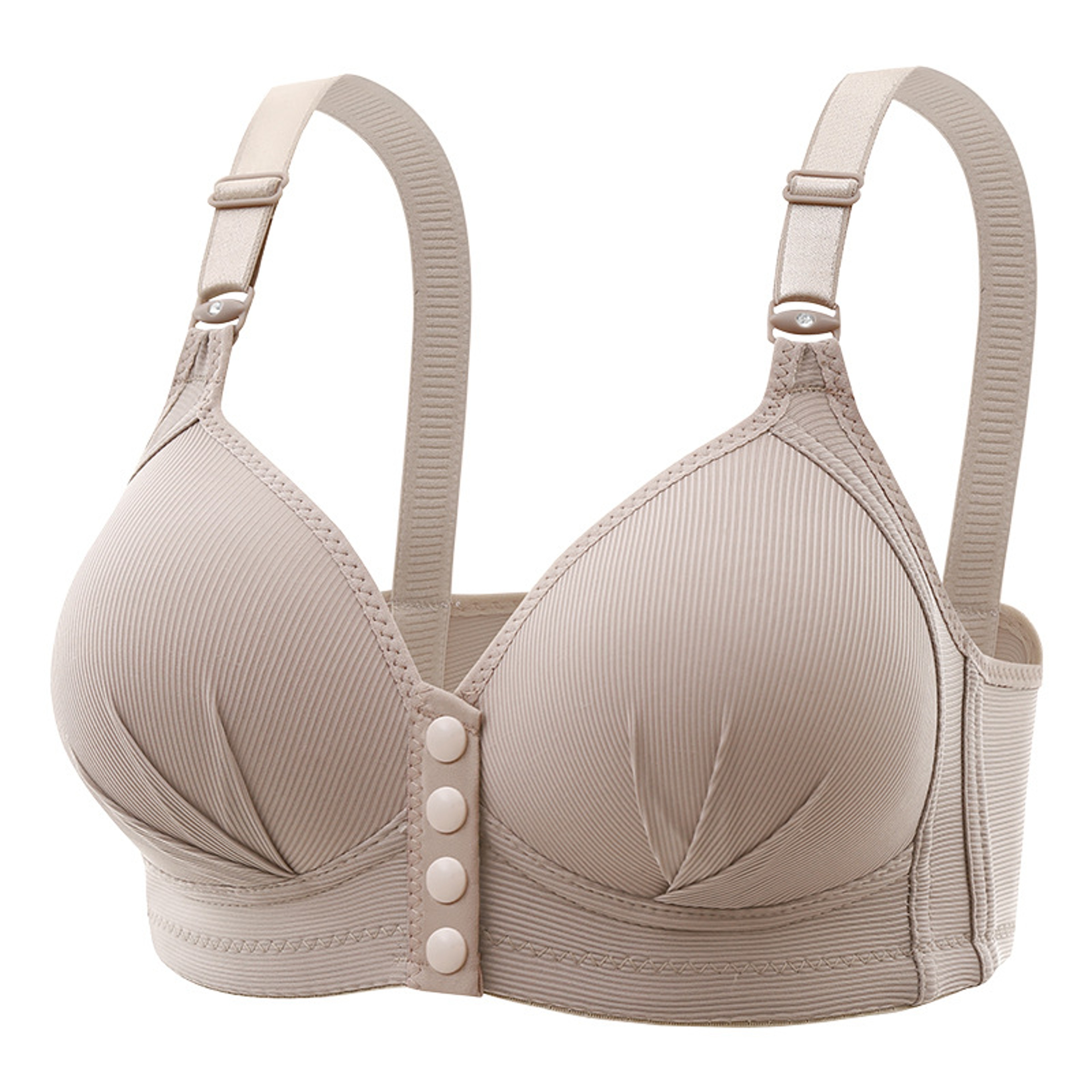 Large Size Front Buckle Sexy Push Up Bra, Comfortable Adjustable Thin Cup, Breathable Ladies Underwear for Middle-aged – view 1
