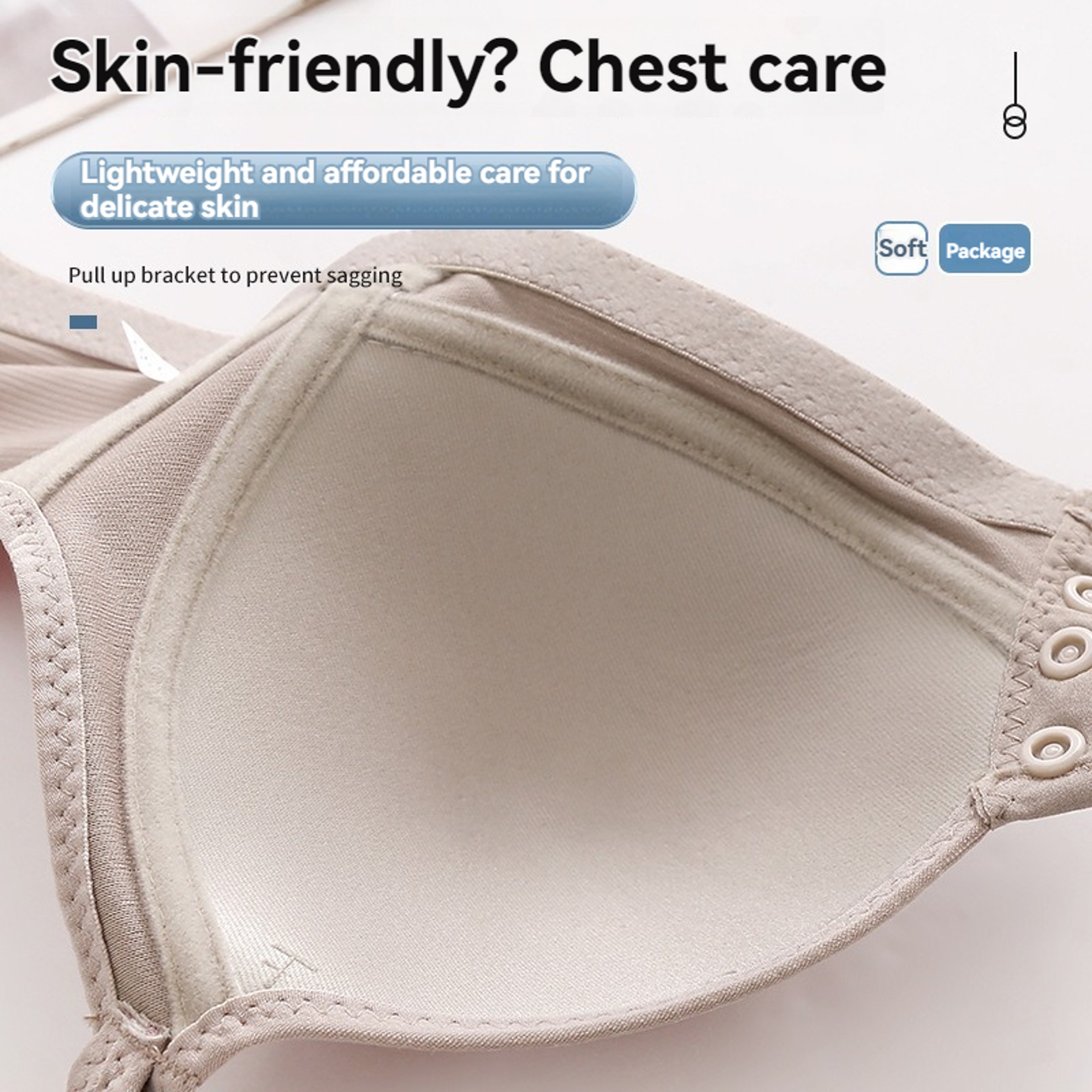 Large Size Front Buckle Sexy Push Up Bra, Comfortable Adjustable Thin Cup, Breathable Ladies Underwear for Middle-aged – view 4