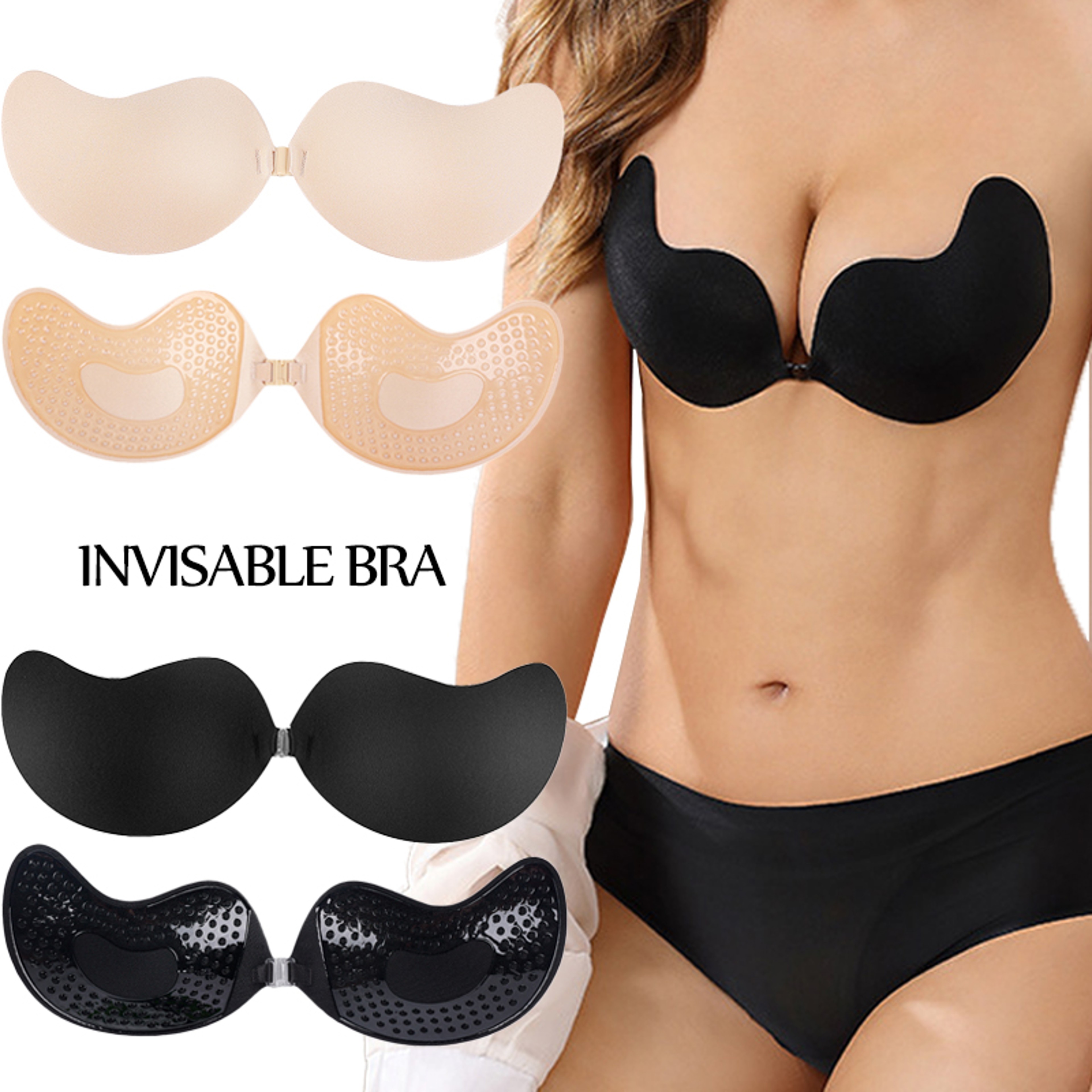 Invisible Push Up Bra For Women Backless Strapless Bra Seamless Front Closure Bralette Underwear Si 2