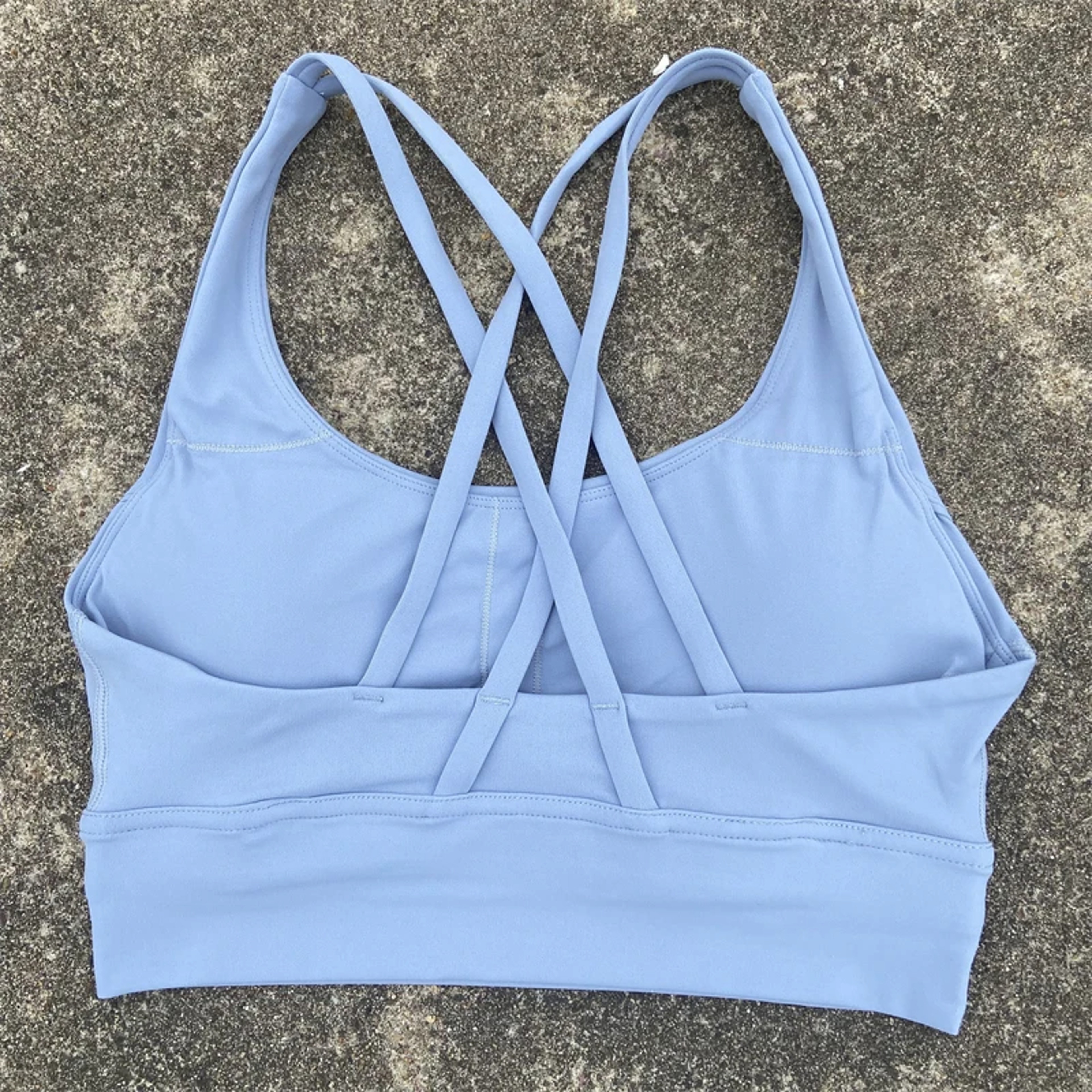 Solid Color Fitness Sport Bra for Women, Cross Back High-Strength Tight Top, Gym Yoga Training Underwear with Chest Pad – view 12