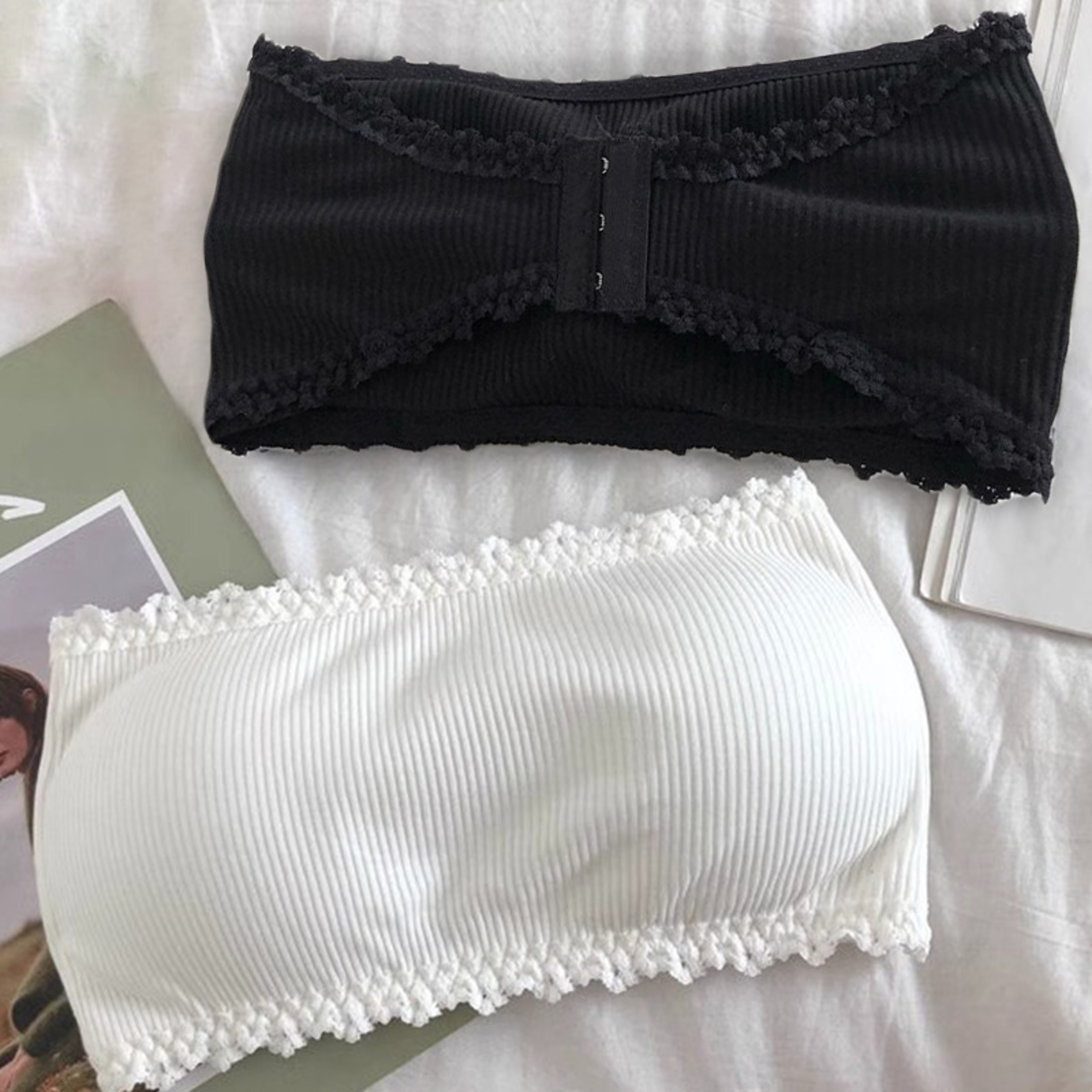 Lace Strapless Bra Women Sexy Tube Top Invisible Push Up Bralette, Seamless Underwear, Lingerie, Summer Chest Wraps Crop – view 1