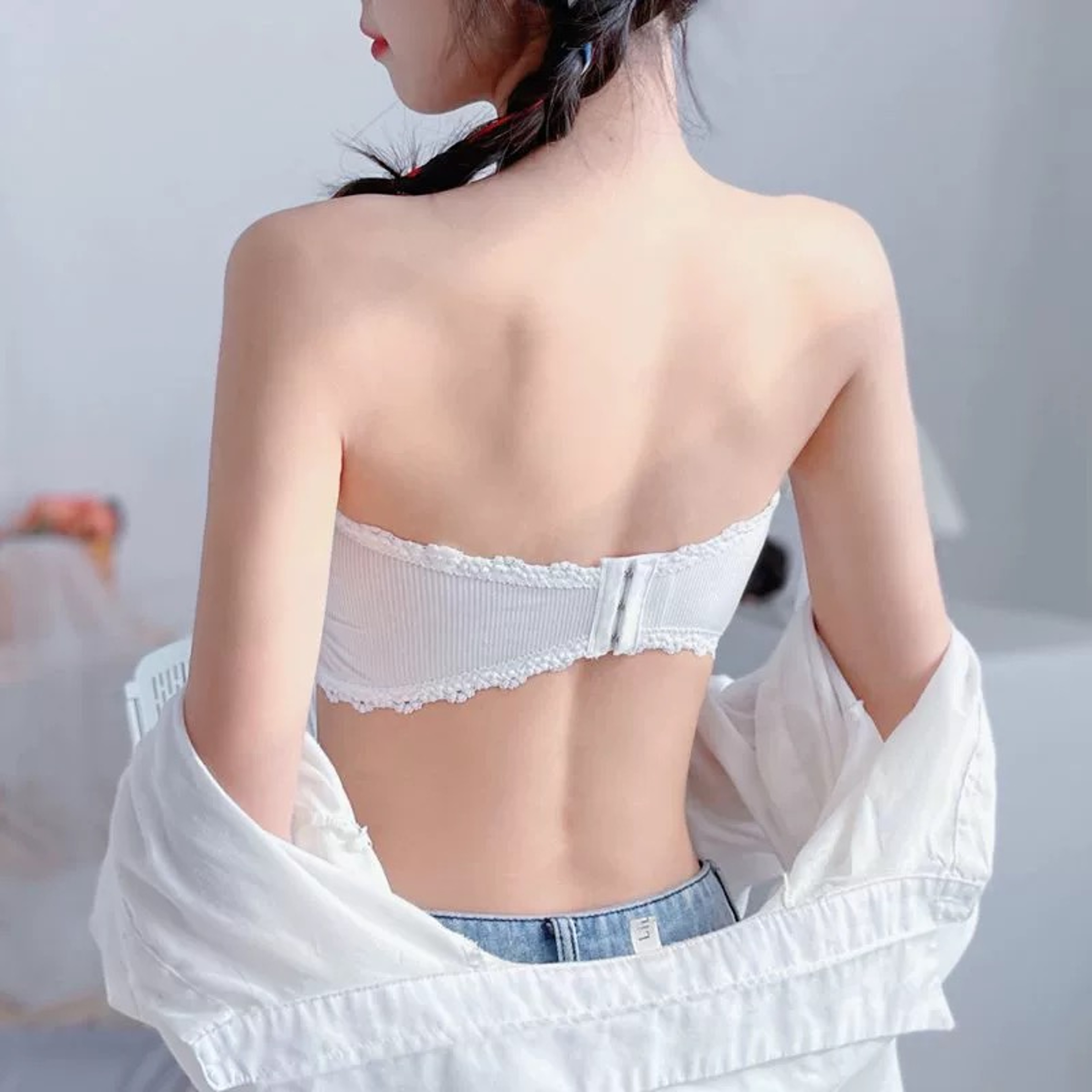 Lace Strapless Bra Women Sexy Tube Top Invisible Push Up Bralette, Seamless Underwear, Lingerie, Summer Chest Wraps Crop – view 4