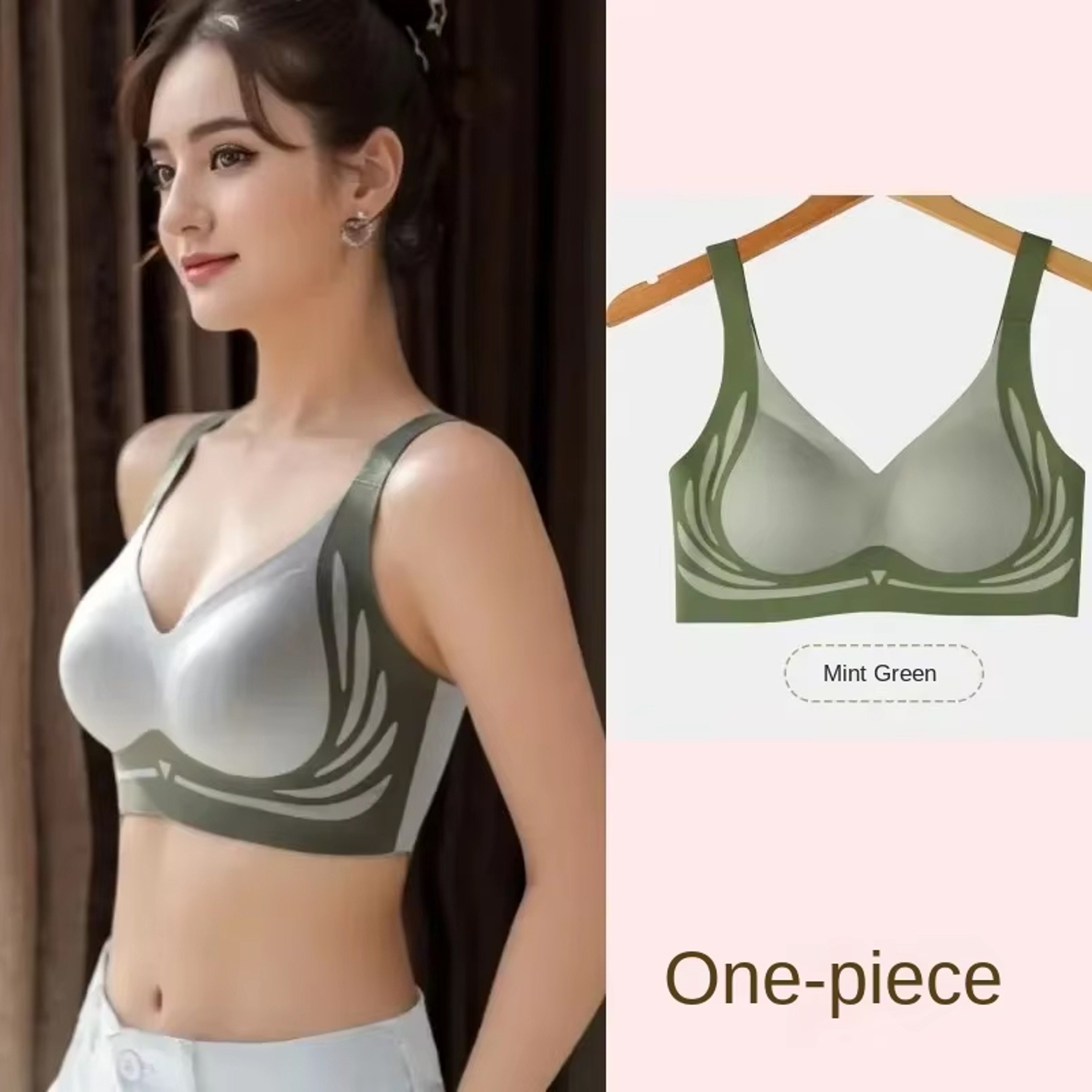 Super Gather Push Up Bras For Women Seamless Underwear Full Cup LiftUp Wireless Bras Soft Support S