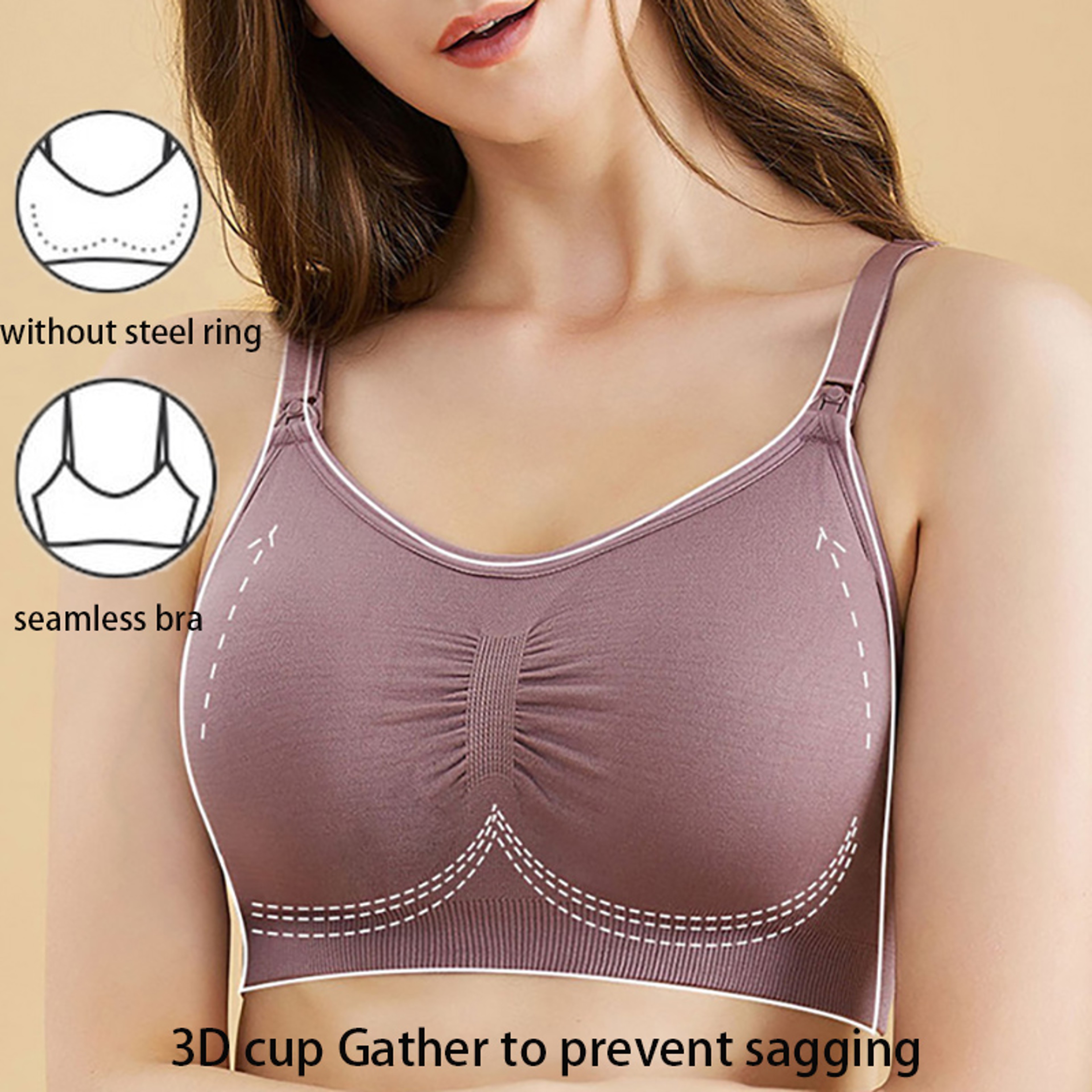 Hand Free Pumping Nursing Bra, Maternity Bras Breastfeeding Support, Pregnancy Clothes Women Can Wear Special Underwear – view 3