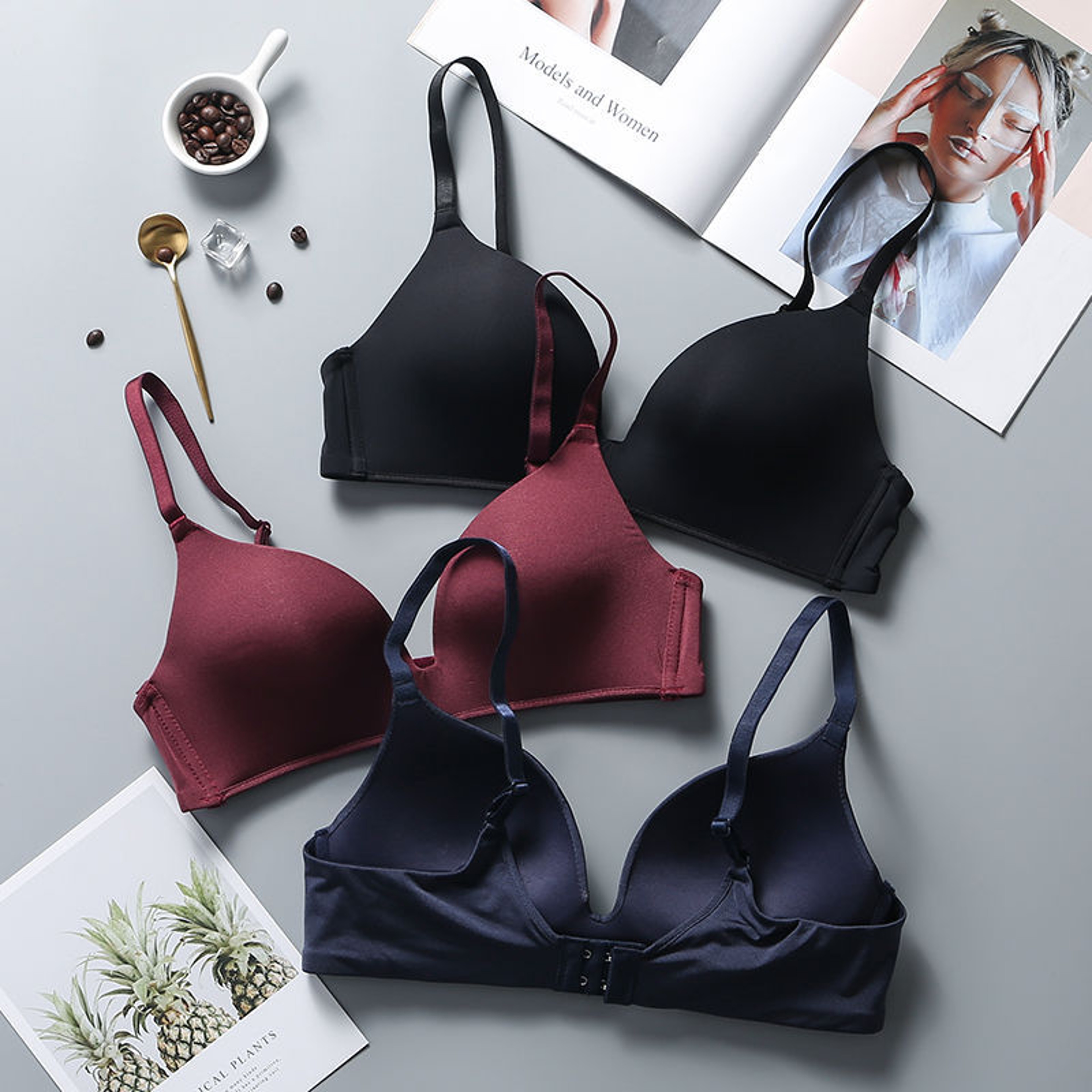 Ultra Thin Sexy Ice Silk Wireless Bra For Women, Push Up Simple Lingerie, Sexy Gather Seamless Brassiere Bralettle – view 2