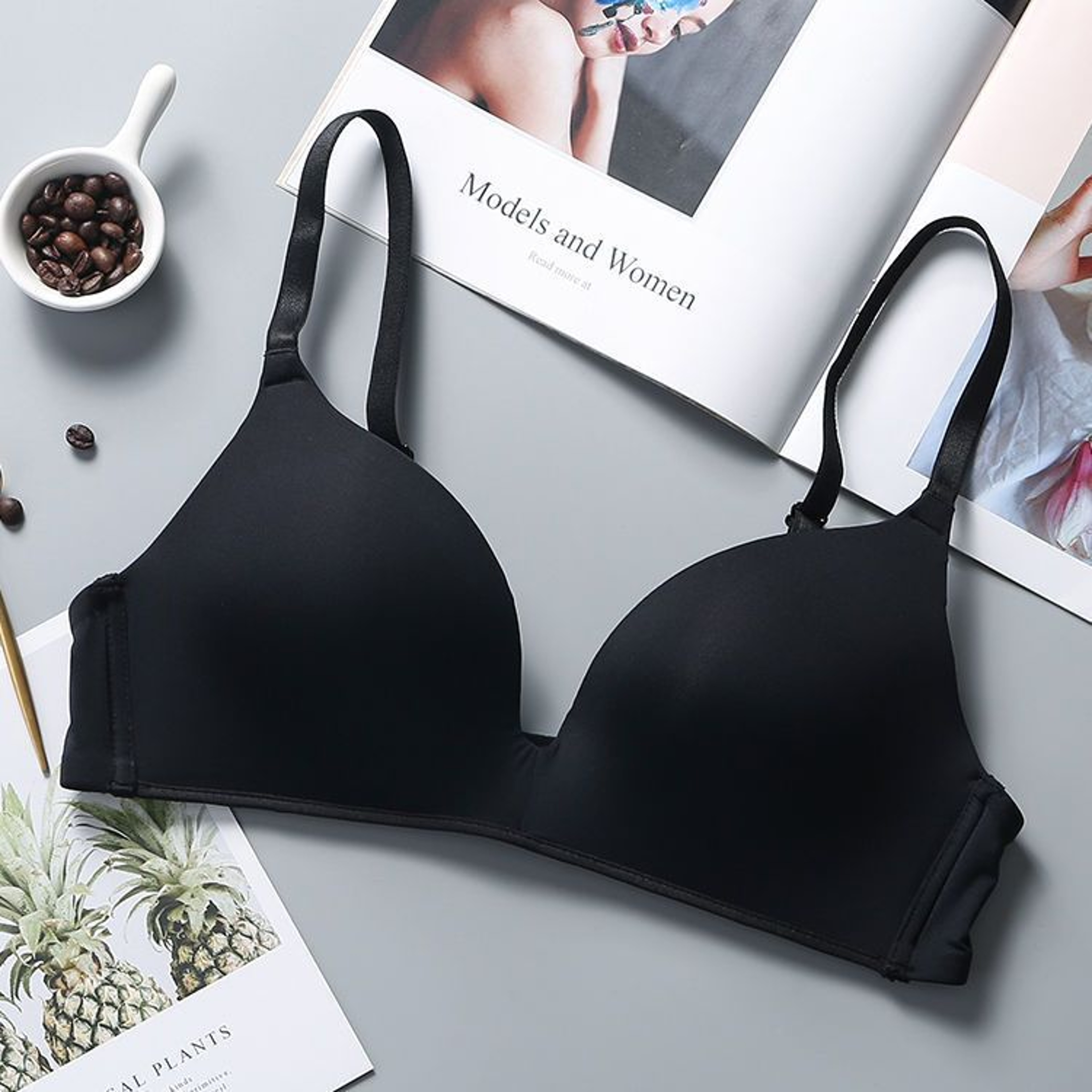 Ultra Thin Sexy Ice Silk Wireless Bra For Women, Push Up Simple Lingerie, Sexy Gather Seamless Brassiere Bralettle – view 10