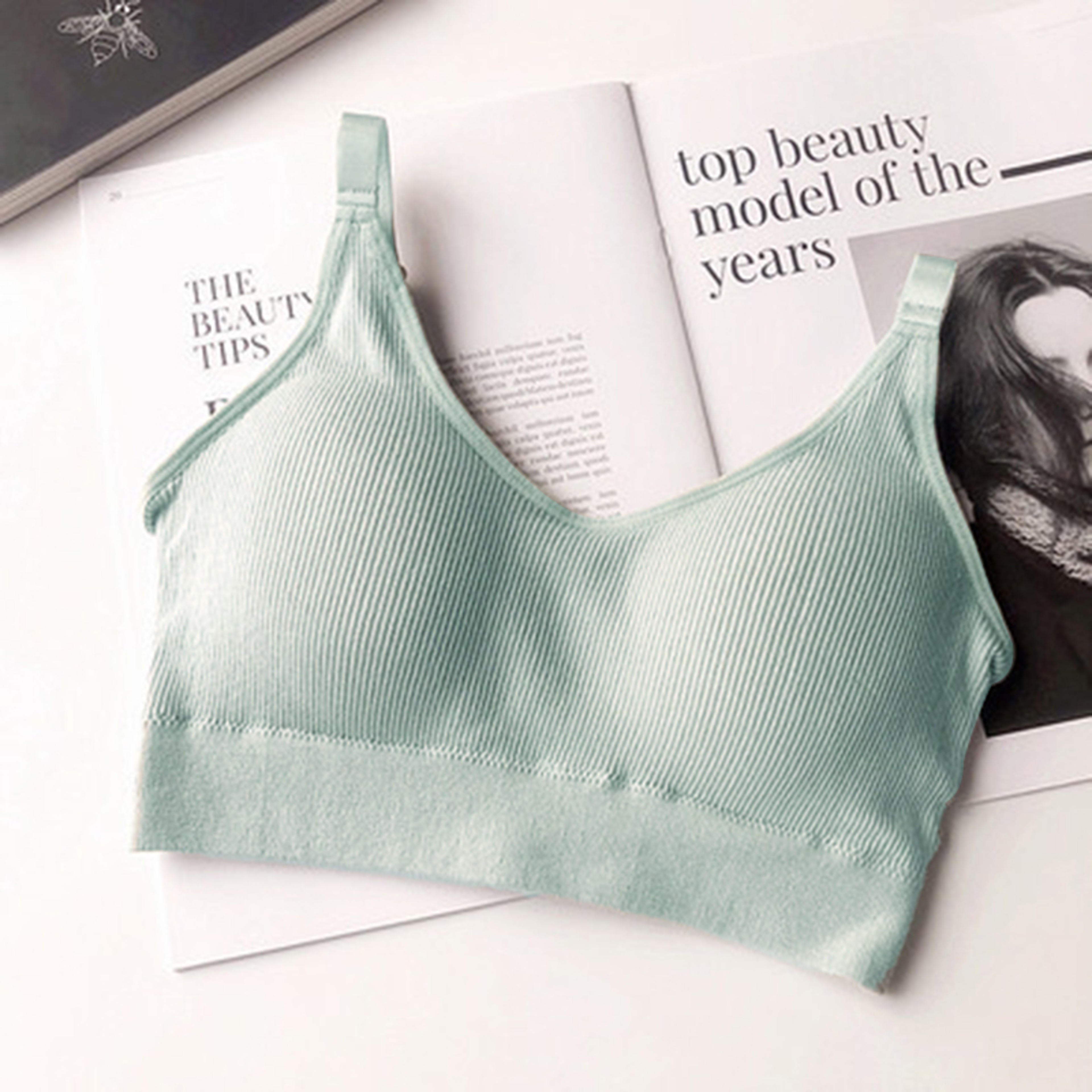 Womens Bra Tube Top Crop Top Seamless Back Outdoor Sports Bra Cotton Female Brassiere Comfortable U 9