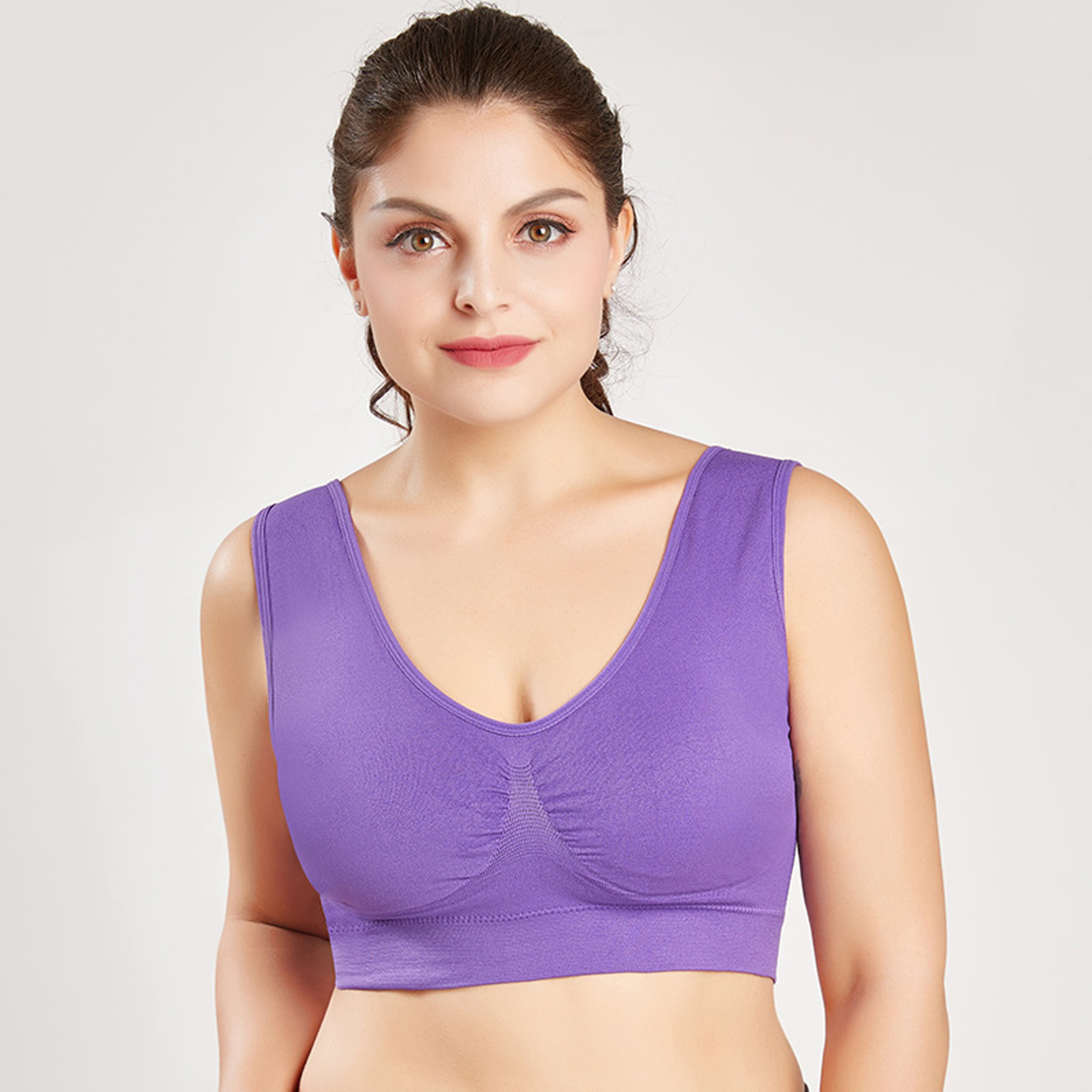 Queenral Plus Size Bras For Women Seamless Bra With Pads Big Size 5XL 6XL Bralette Push Up Brassier