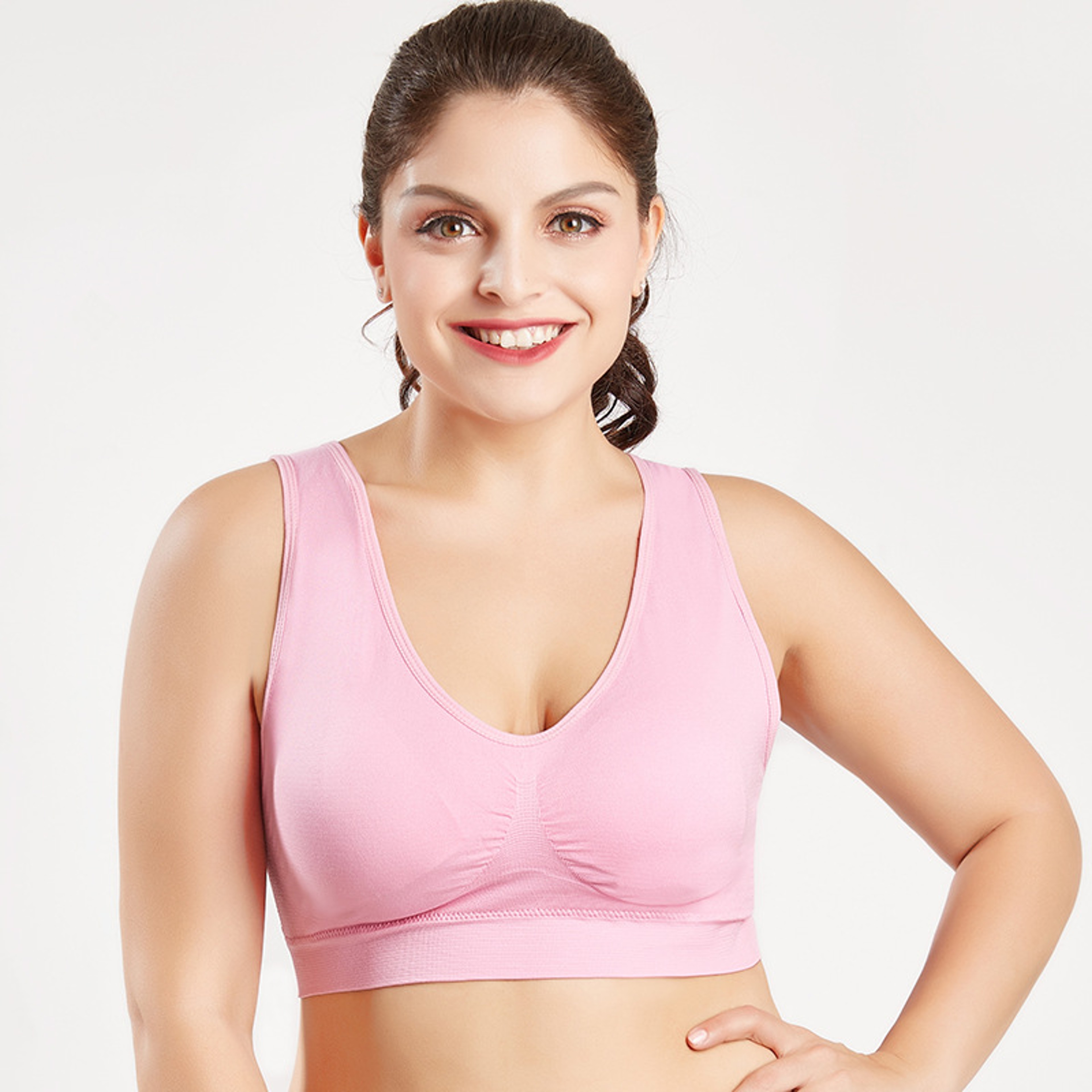 Queenral Plus Size Bras For Women Seamless Bra With Pads Big Size 5XL 6XL Bralette Push Up Brassier