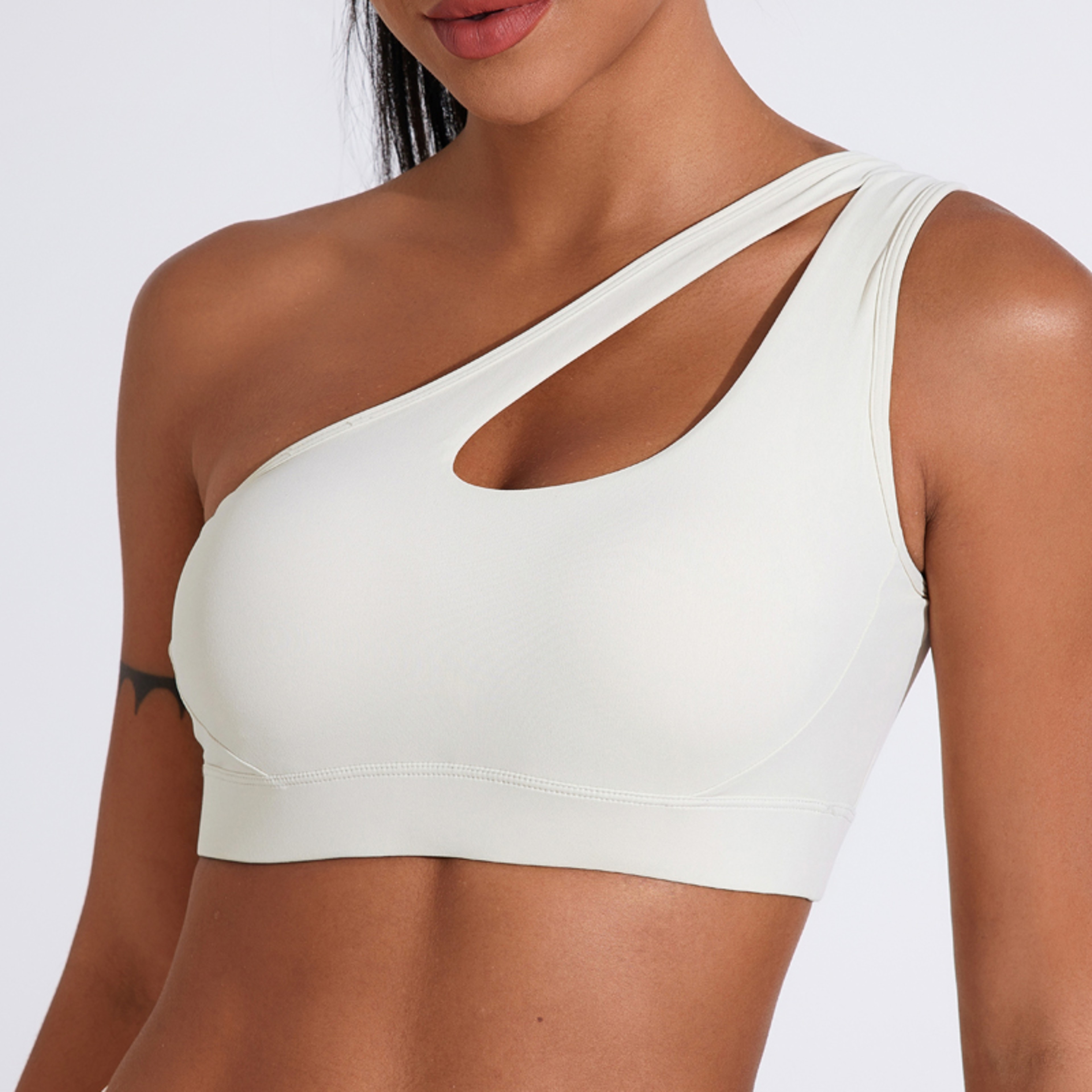 Sexy One Shoulder Sports Bra For Women QuickDrying Yoga Top Vest Gym Running Fitness Underwear Comf 5