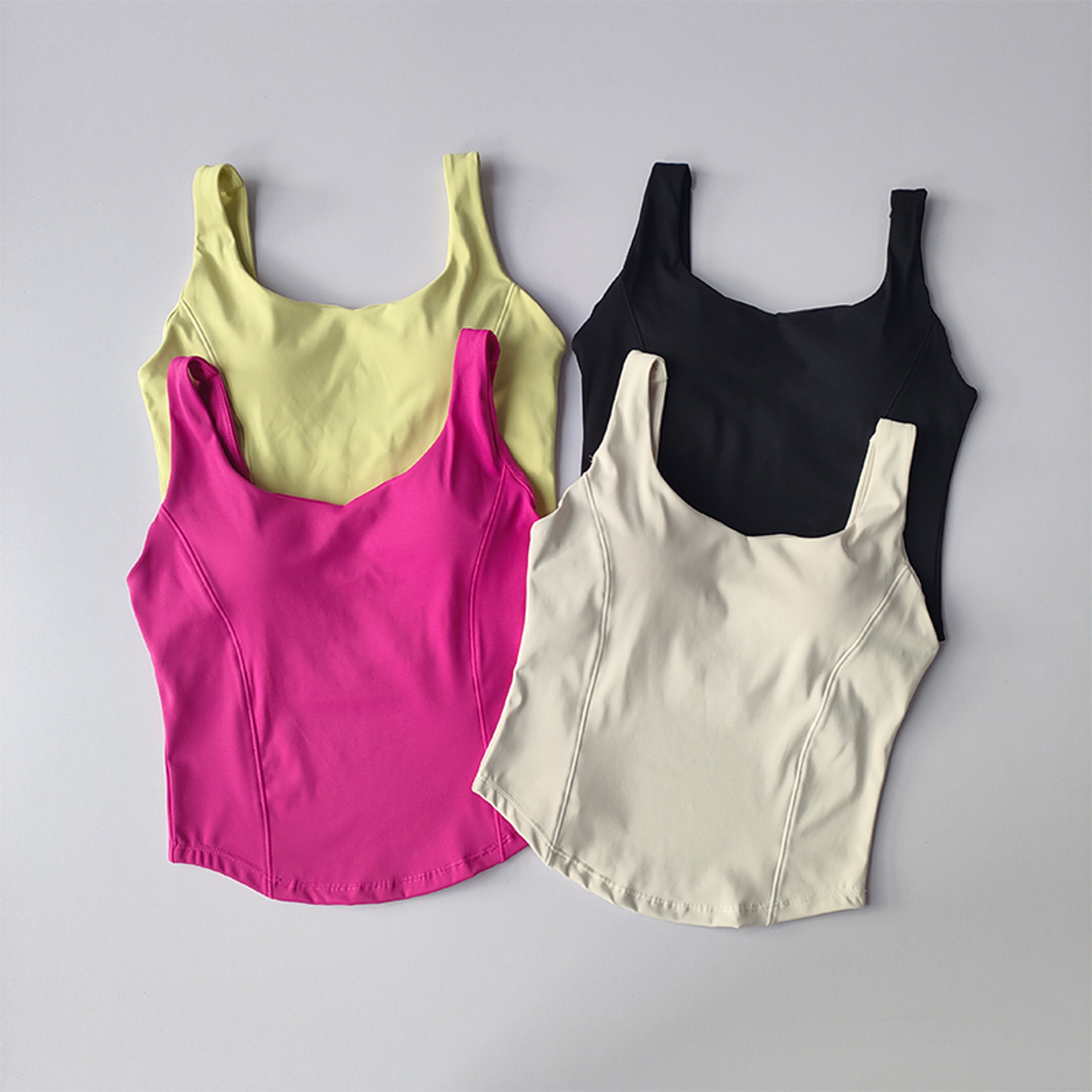 High Strength Back Fitness Tank Top, Women's Running Shockproof Sports Bra, High Elastic Nude Yoga Bra for External Wear – view 1