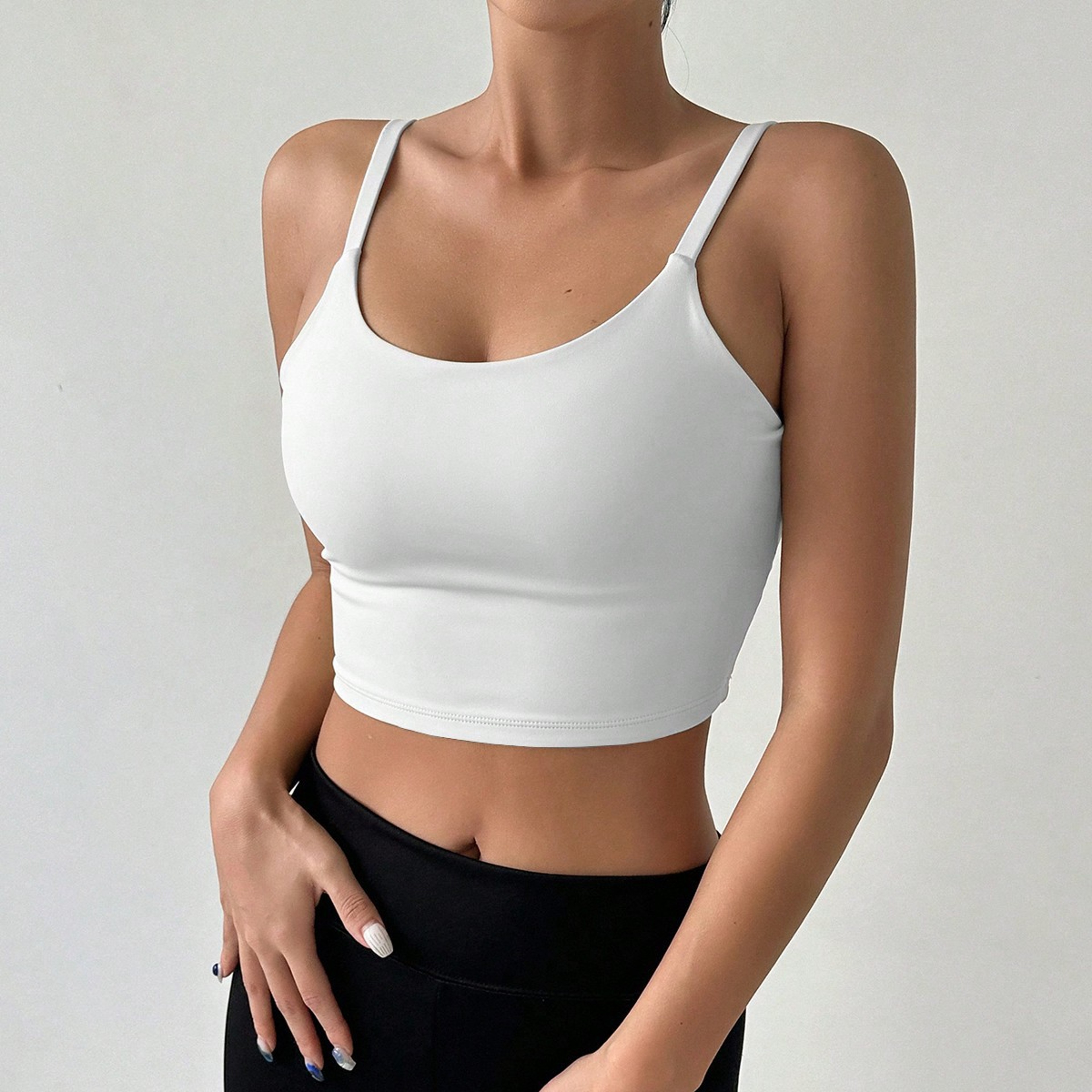 Yoga Underwear Women Breathable Solid UShaped Sports Bra Top Gym Athletic Tight Workout Vest With C 3