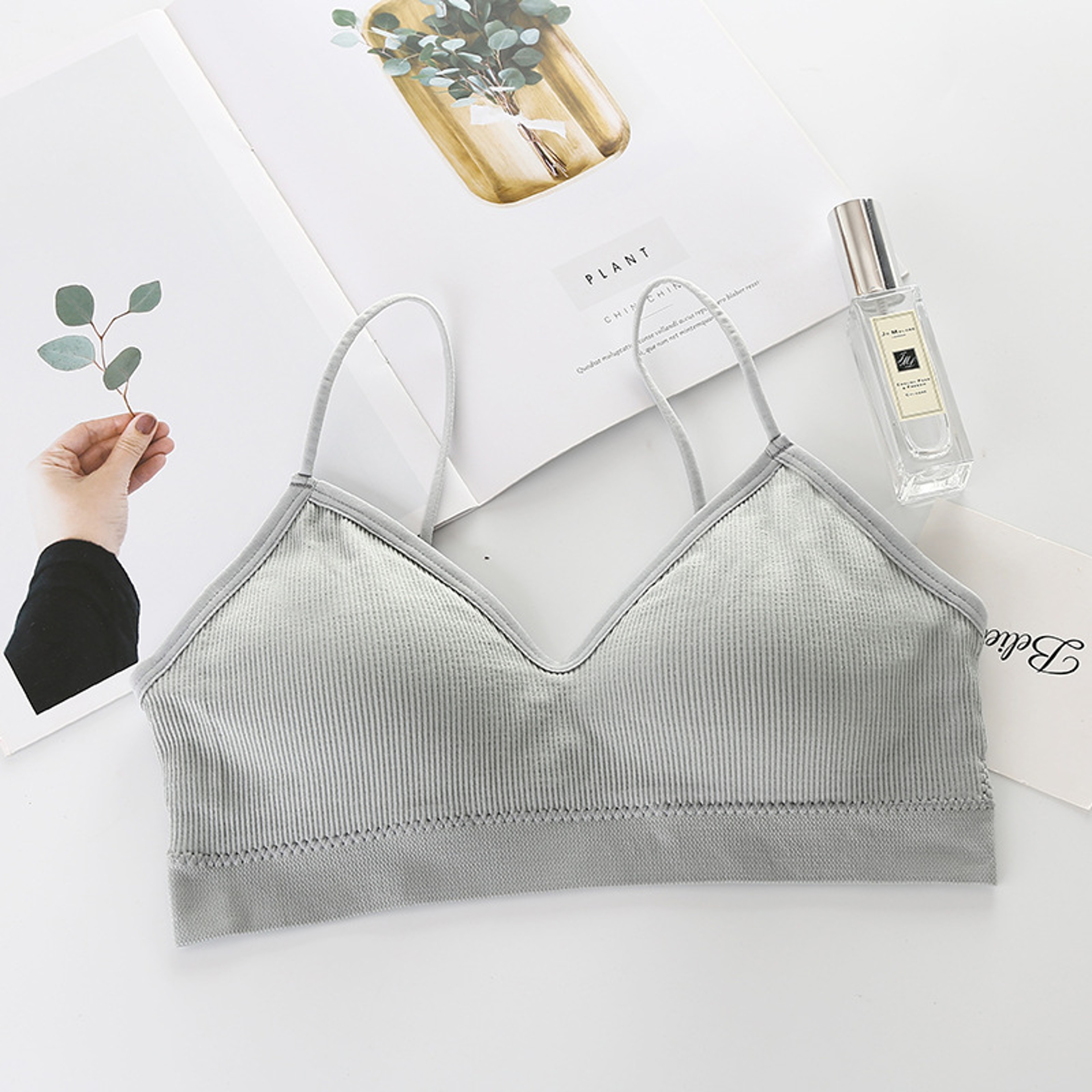 Women Sports Bra Fast Dry Elastic Padded Gym Bra Running Yoga Tops Breathable Fitness Solid Color S 6