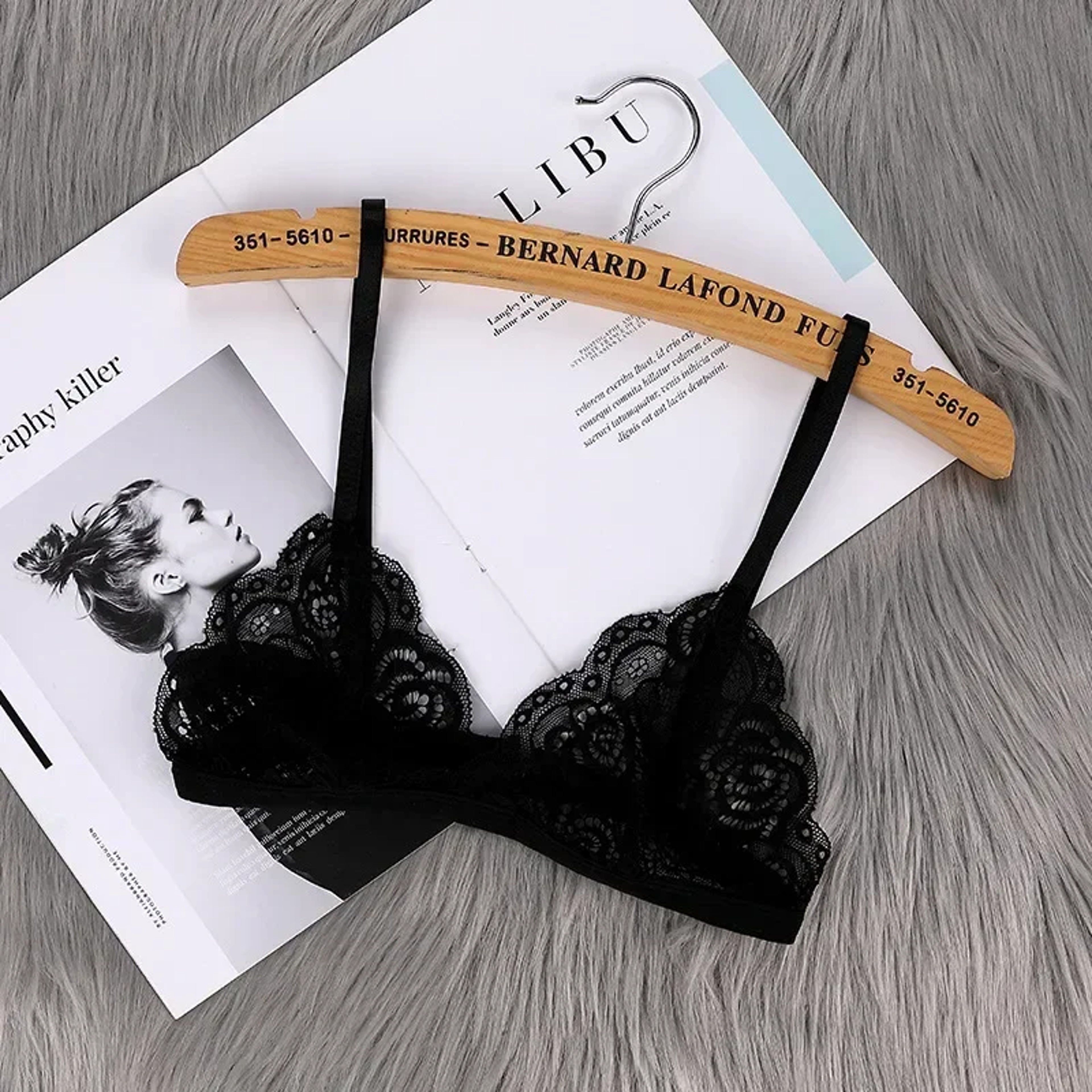 Women's Sexy Lace Lingerie, Thin Bra Without Chest Pad, Cutout Back Buckle Tube Top, Fashionable Women's Underwear – view 1