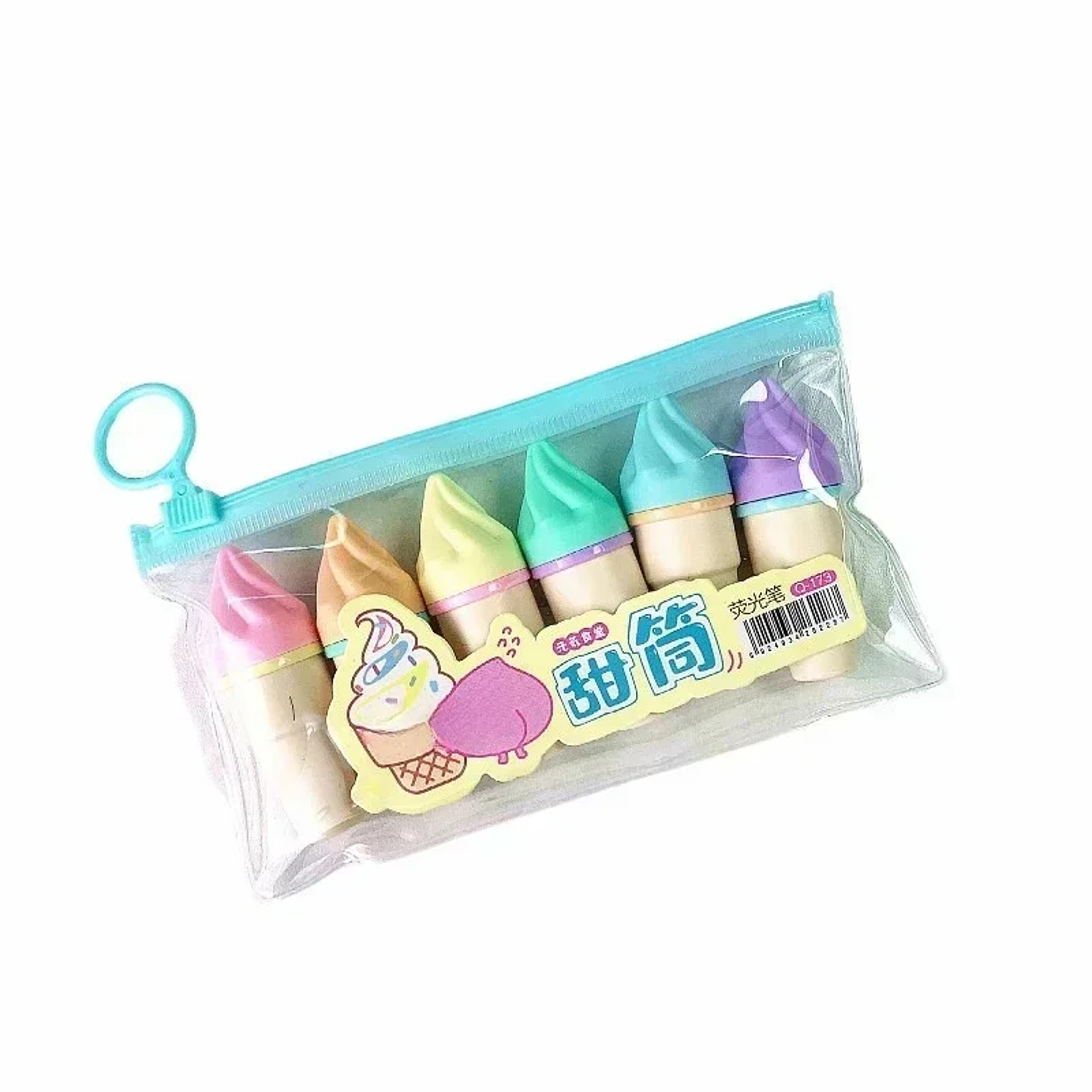 Cute Ice Cream Highlighters Set, Mini Marker Pens for Kids, Drawing & Painting Tool, Stationery Supplies for Students – view 4