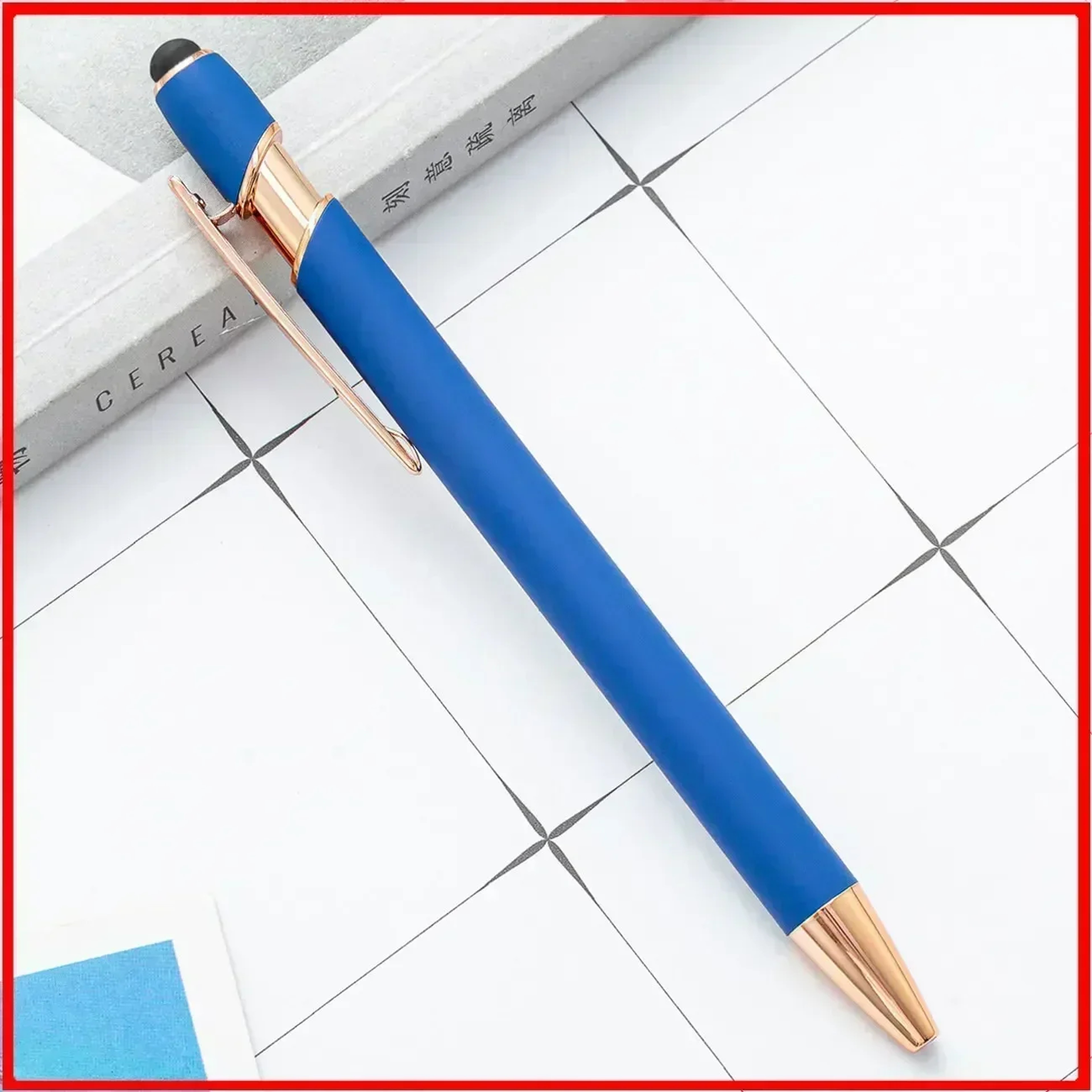 Customized Logo Ballpoint Pen, Personalized Stylus Touch Pen, Engrave Text Metal Pen, Office, School Stationery Supplies – view 3