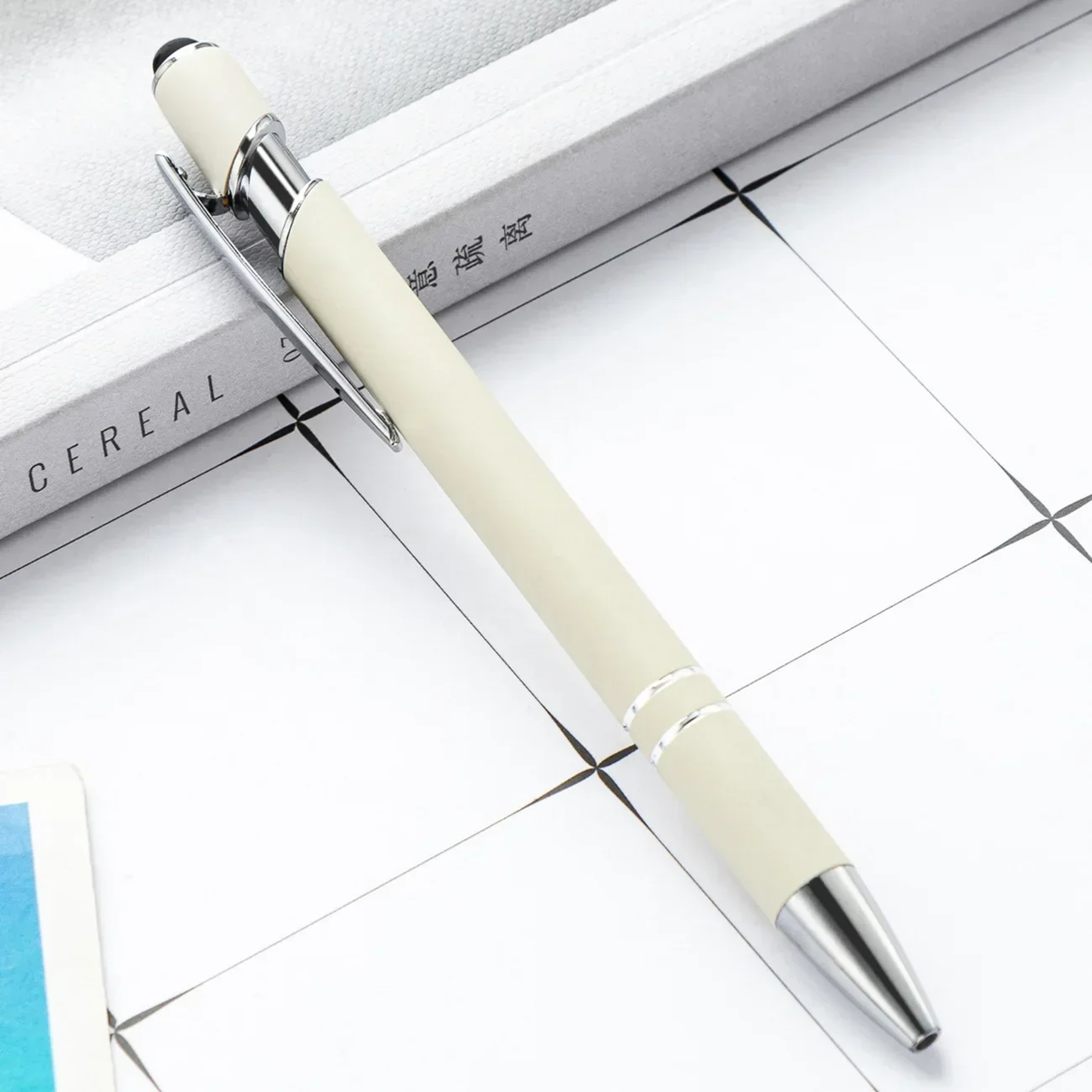 Customized Logo Ballpoint Pen, Personalized Stylus Touch Pen, Engrave Text Metal Pen, Office, School Stationery Supplies – view 19
