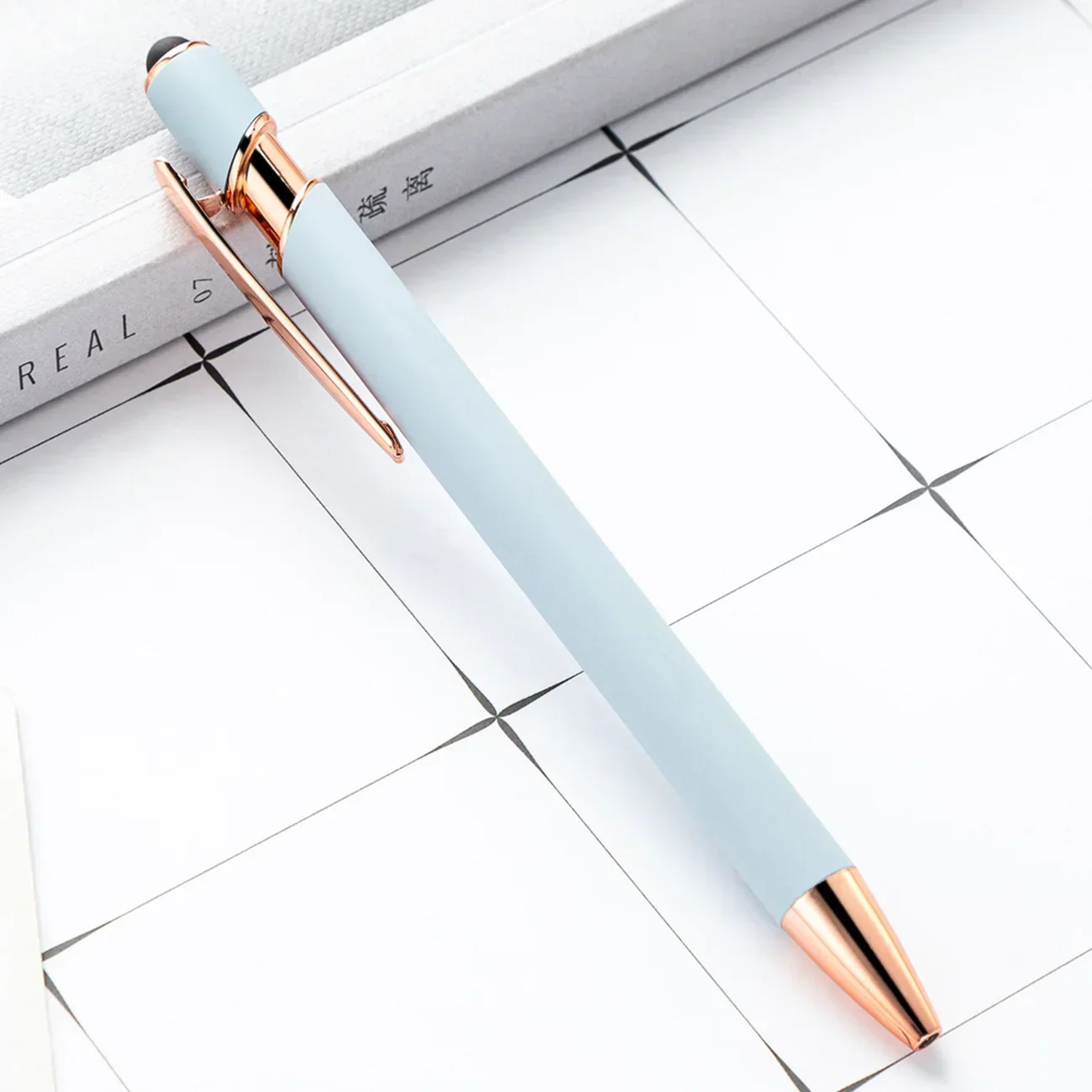 Customized Logo Ballpoint Pen, Personalized Stylus Touch Pen, Engrave Text Metal Pen, Office, School Stationery Supplies – view 21