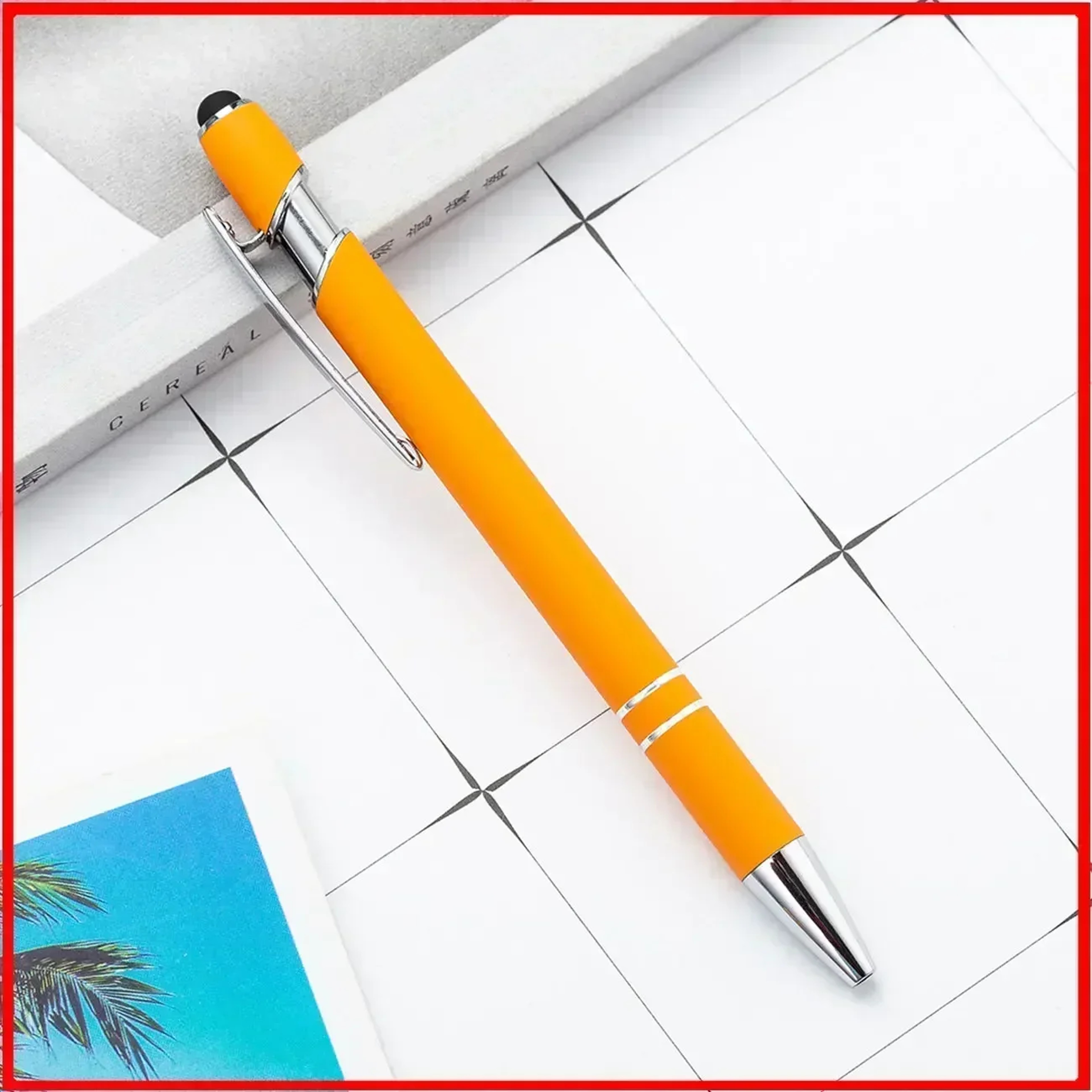 Customized Logo Ballpoint Pen, Personalized Stylus Touch Pen, Engrave Text Metal Pen, Office, School Stationery Supplies – view 27