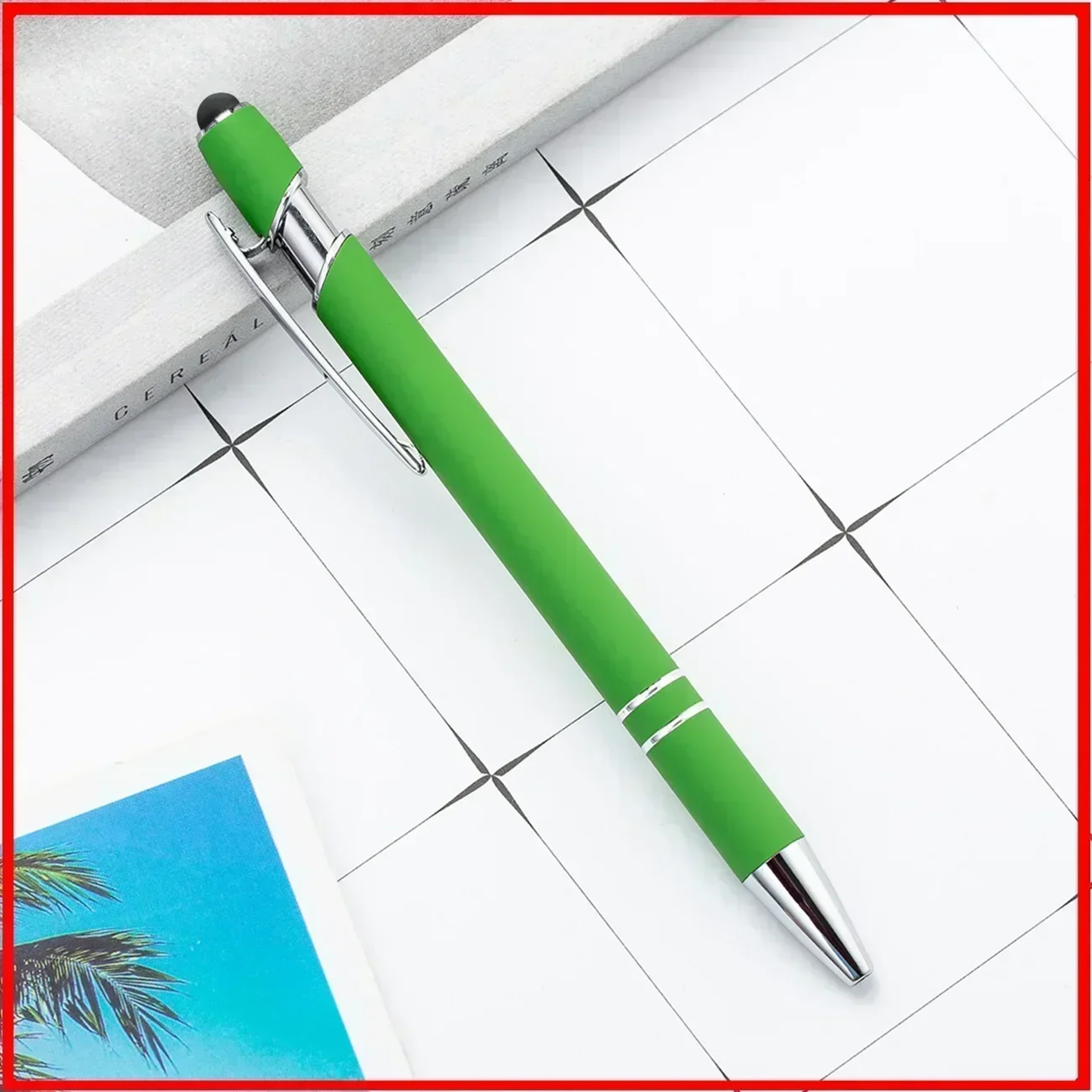 Customized Logo Ballpoint Pen, Personalized Stylus Touch Pen, Engrave Text Metal Pen, Office, School Stationery Supplies – view 39