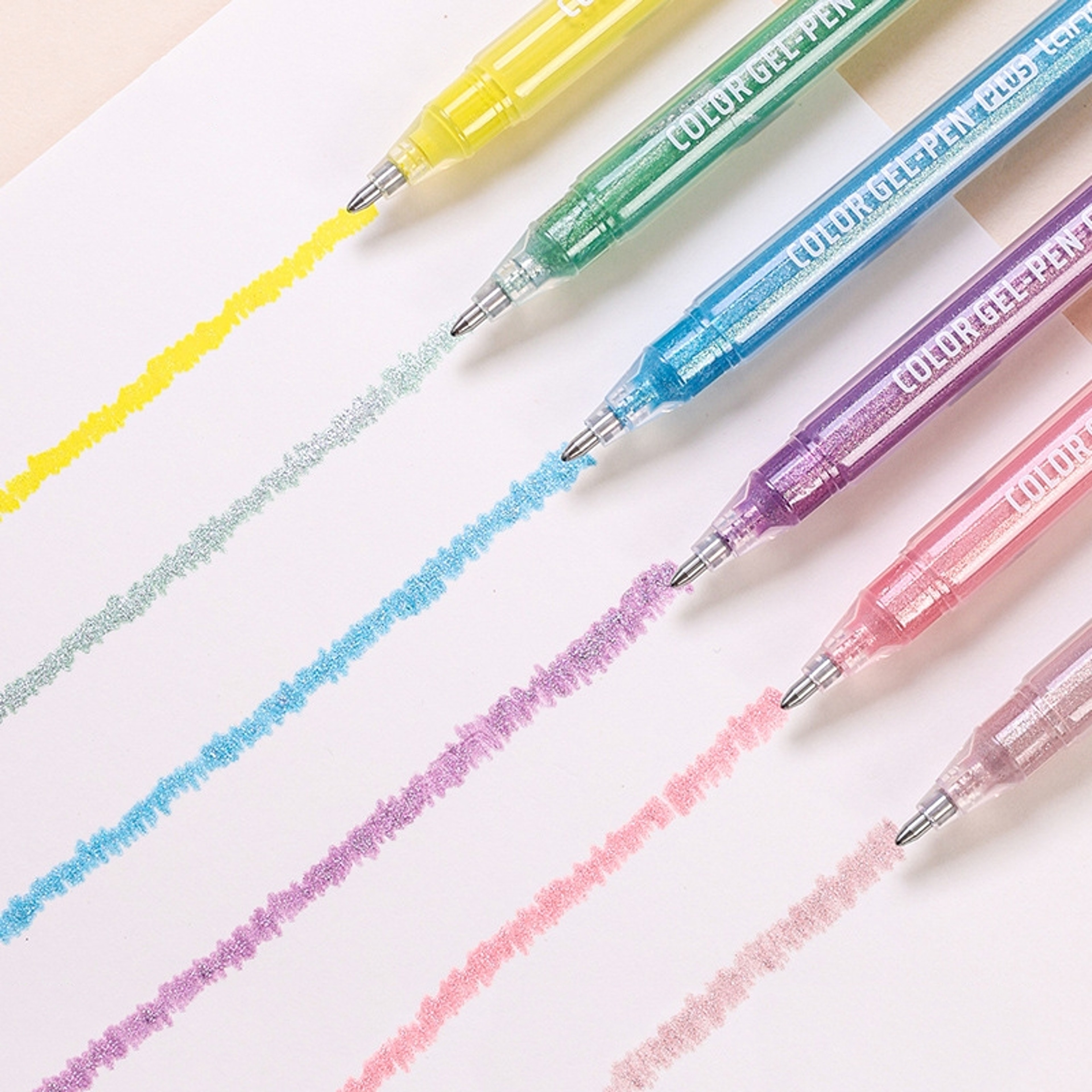 Glitter Effects Color Gel Pen Set Student Writing Pen Painting Highlight Take Note Handbook School  4