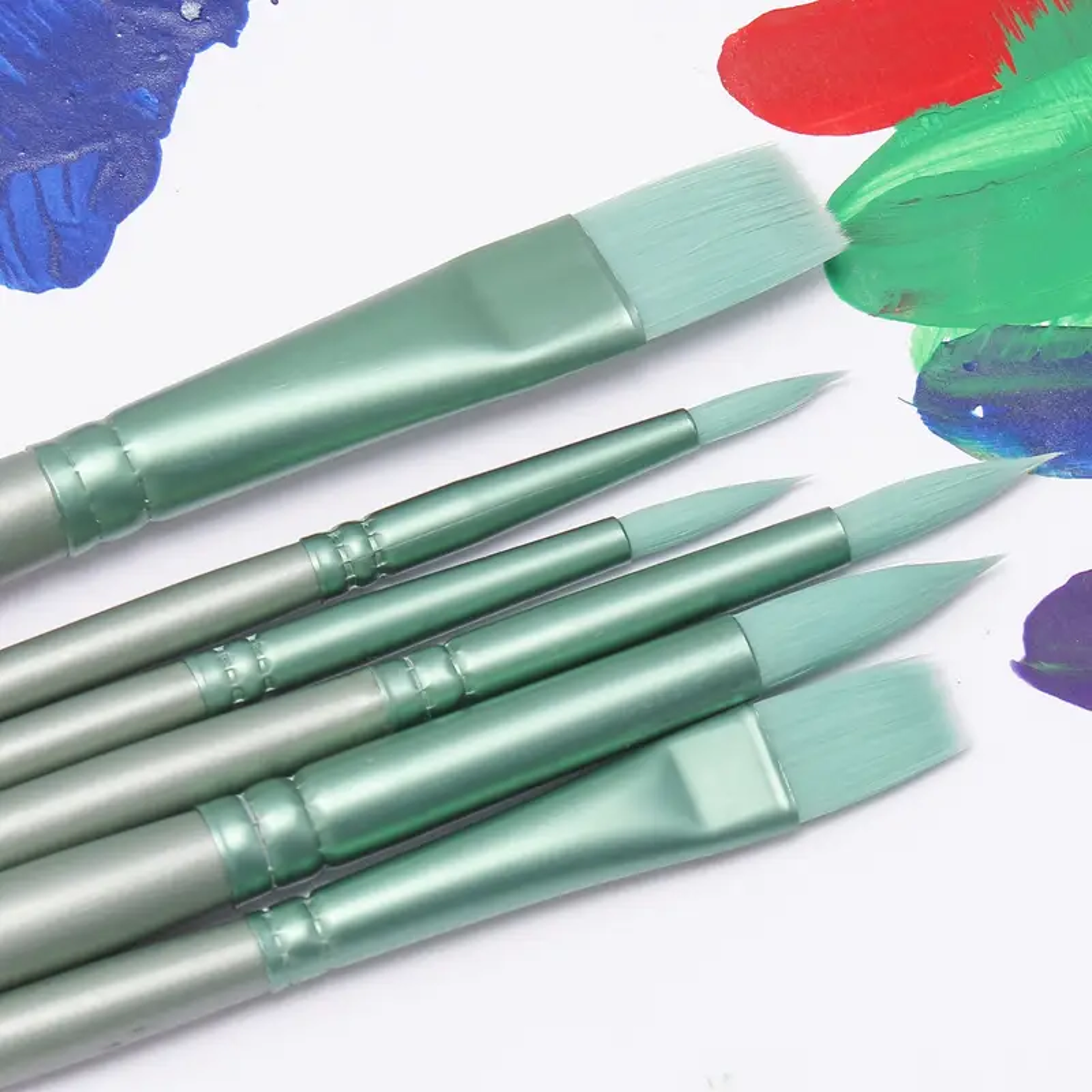 Premium Brush Set, Sharp and Flat Watercolor Brushes, Nylon Hair Acrylic Brushes, Painting Supplies for Artists – view 3