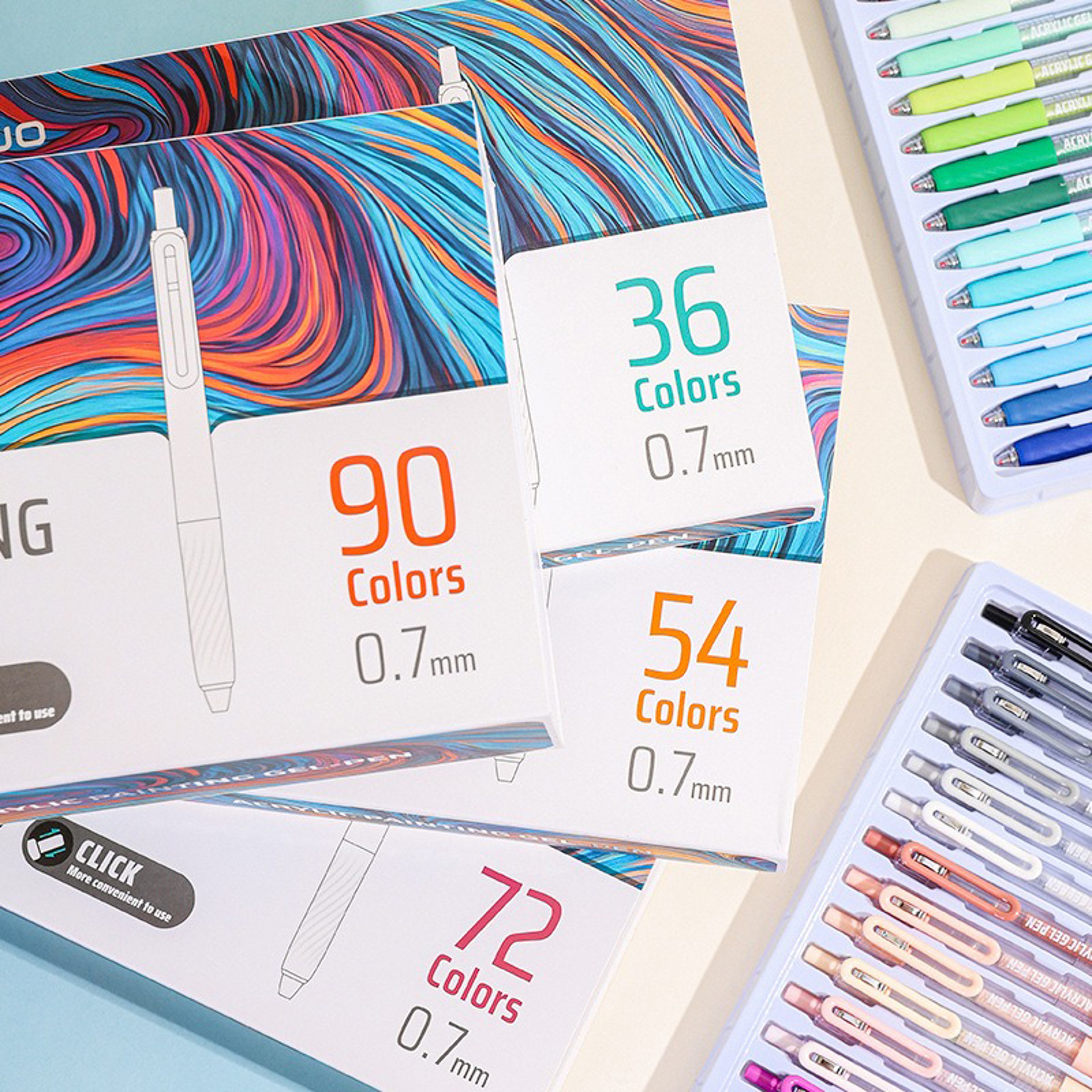 Colors Acrylic Painting Gel Pens Retractable 07mm Tip Student Handbook Pen For Graffiti And Writing 5