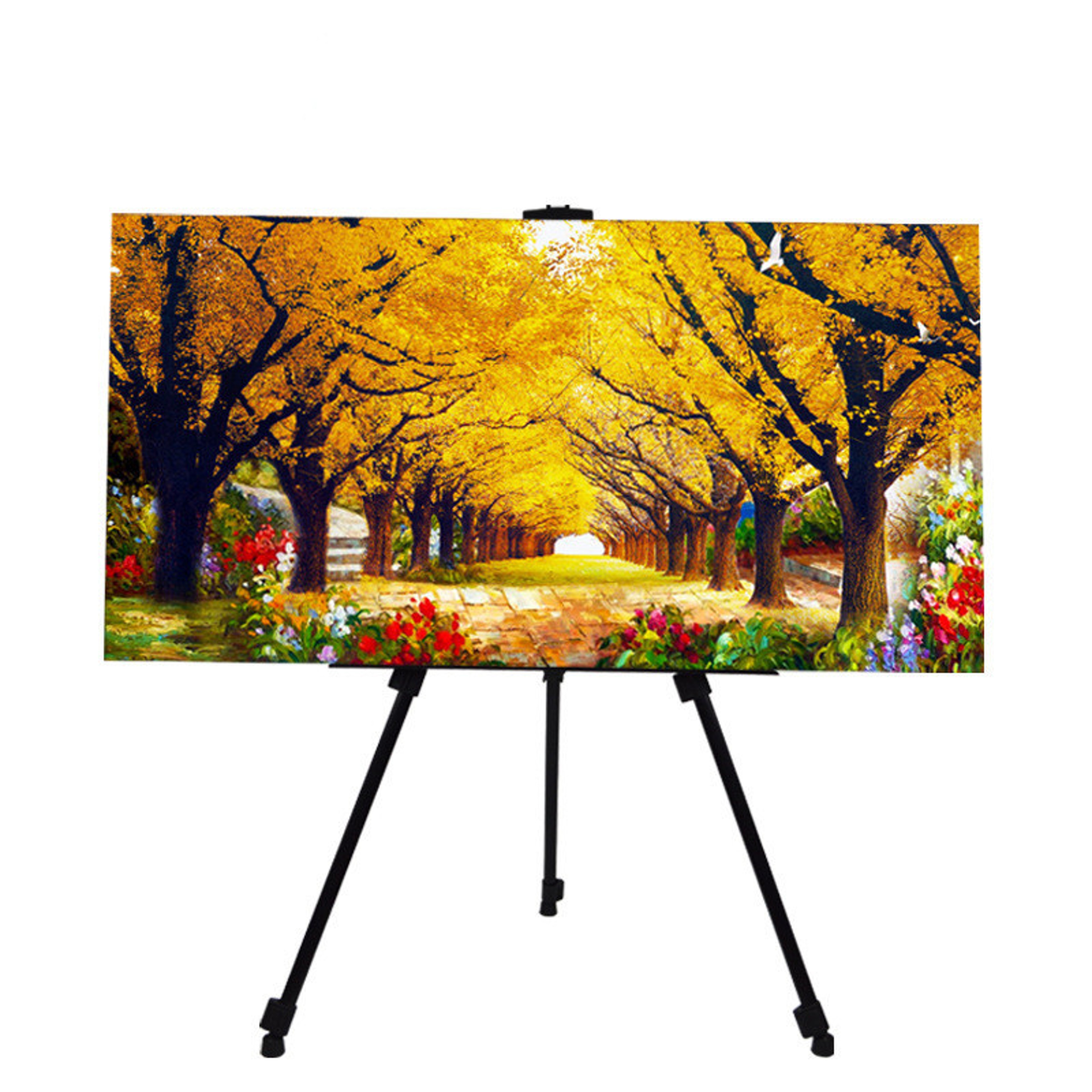 Portable Adjustable Metal Sketch Easel, Foldable Travel Easel with Bag, Artist Art Supplie Stand, Outdoor Sketch Drawing – view 2