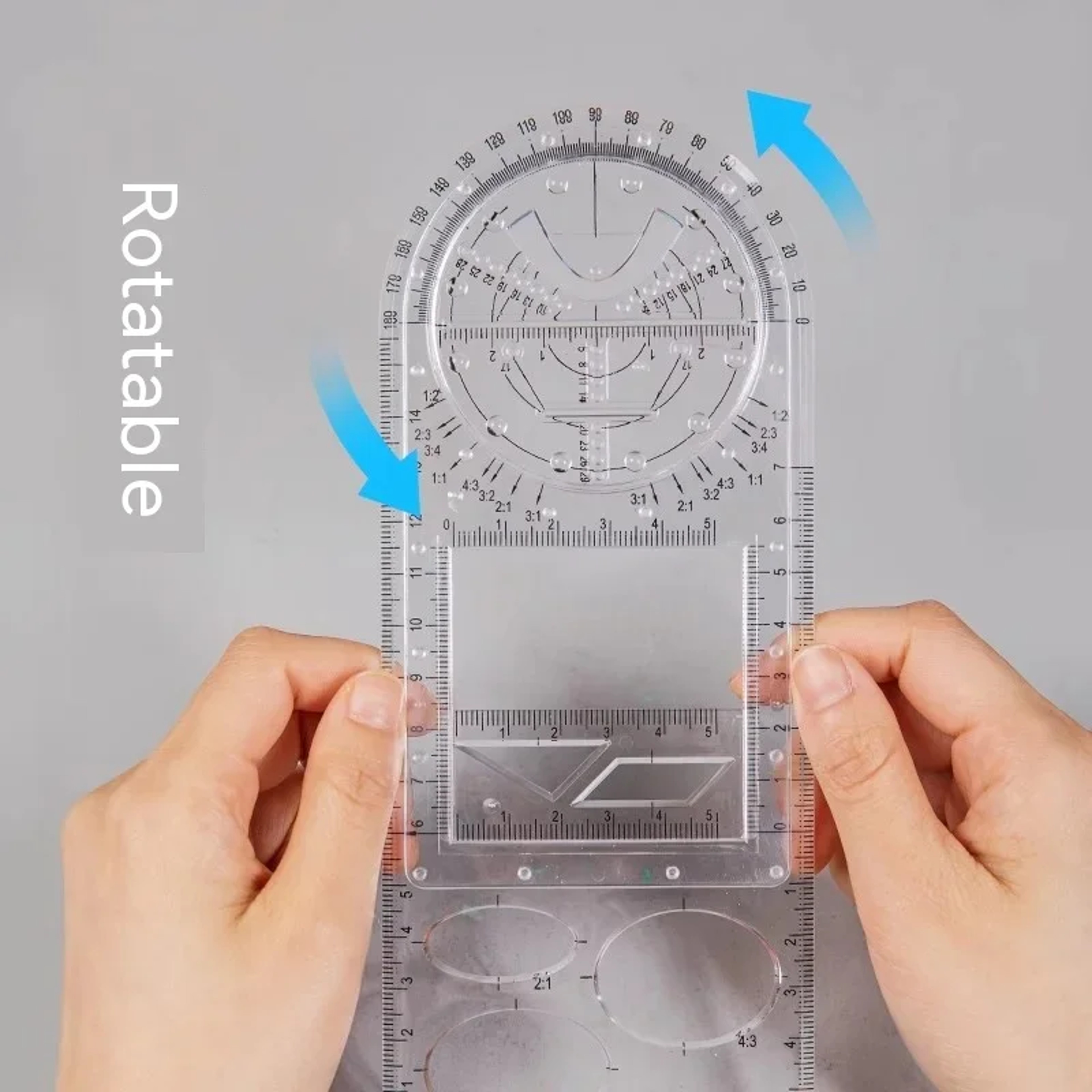 Multifunctional Geometric Function Ruler Set Mathematic Drawing Template Measuring Tool For Art Stu 0