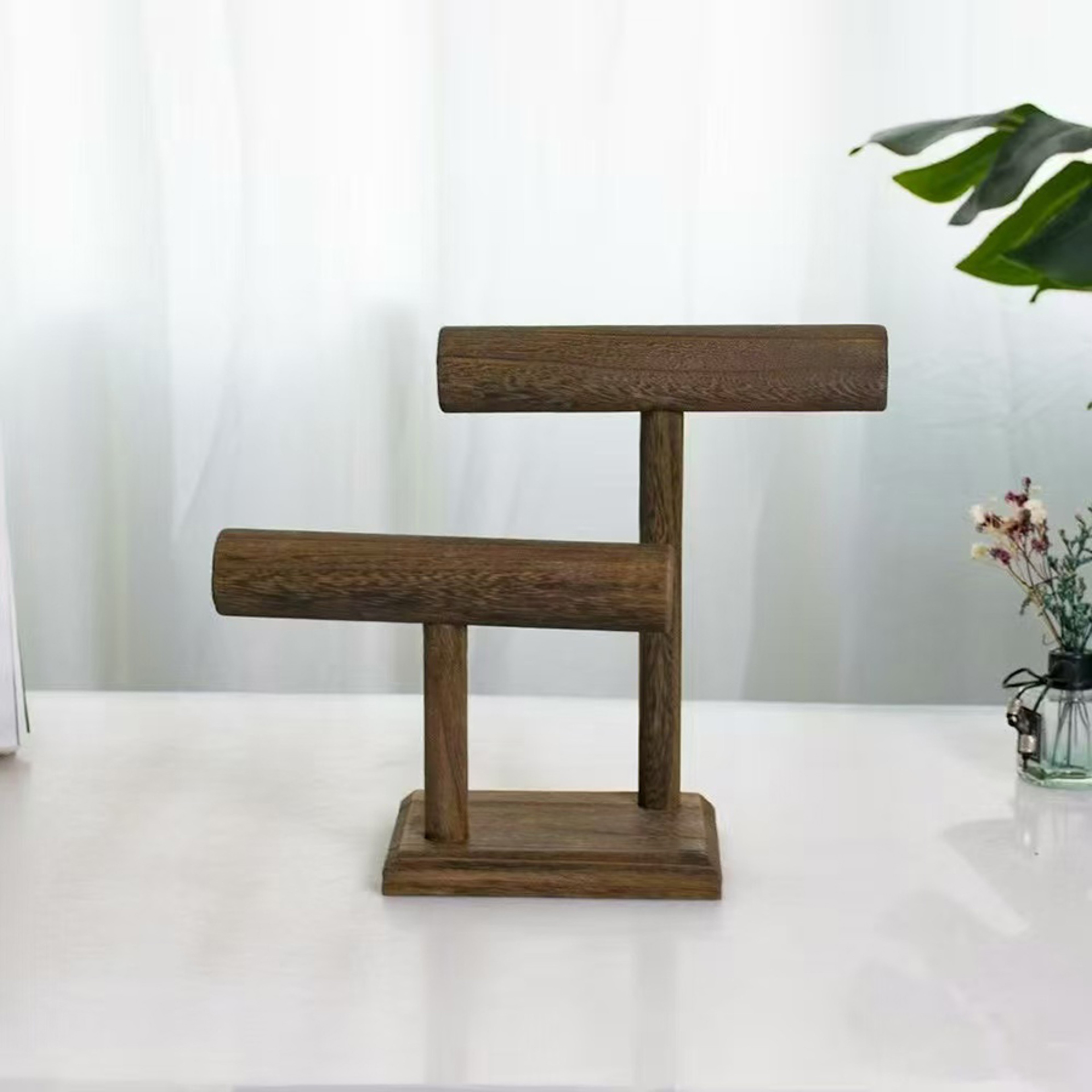 Wooden Watch Holder Stand, Jewelry Organizer for Bracelets and Necklaces, Watch Display Tower – view 5
