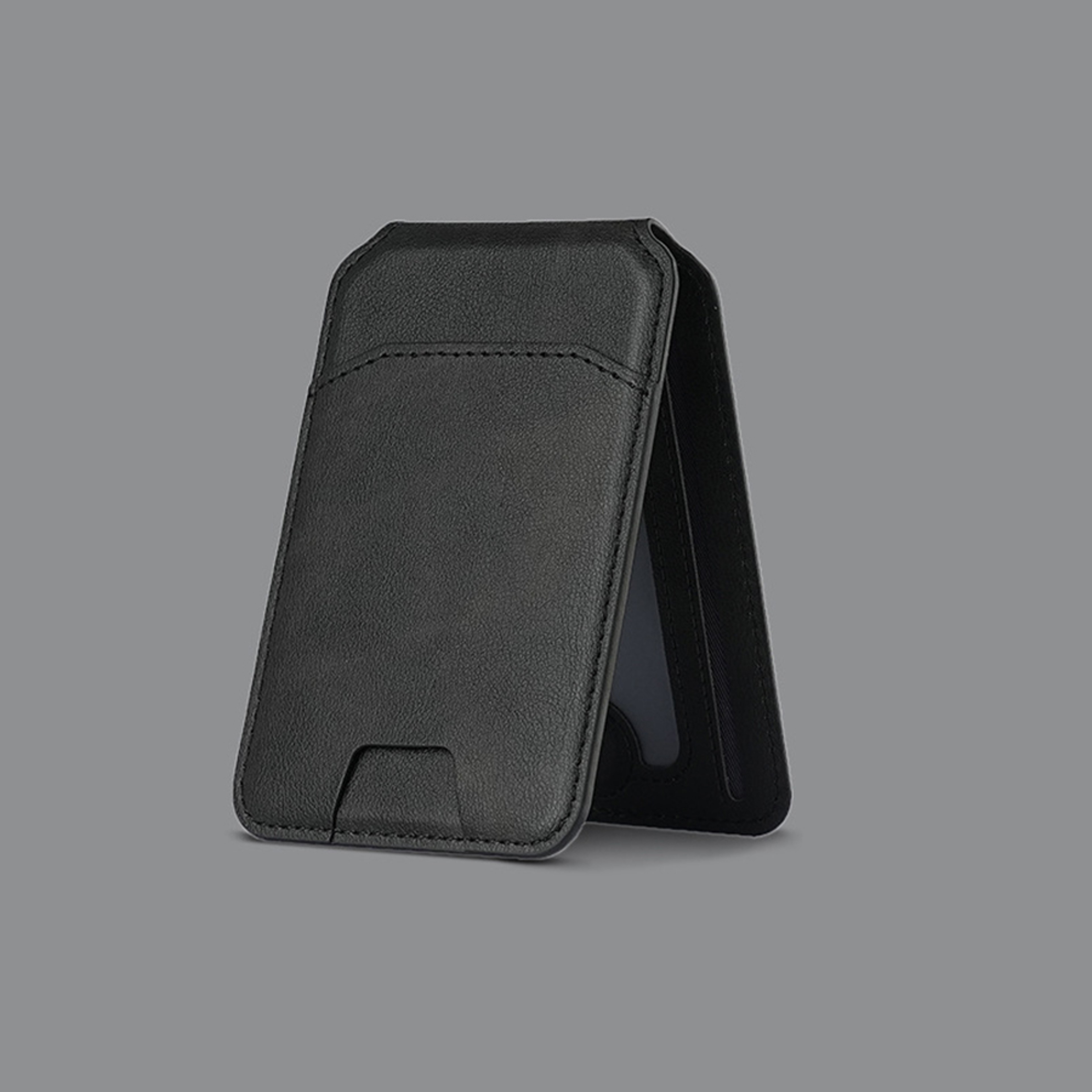 Card Wallet Phone Stand, PU Leather Magnetic Card Holder Case, Bracket Stand with Kickstand for iPhone – view 9