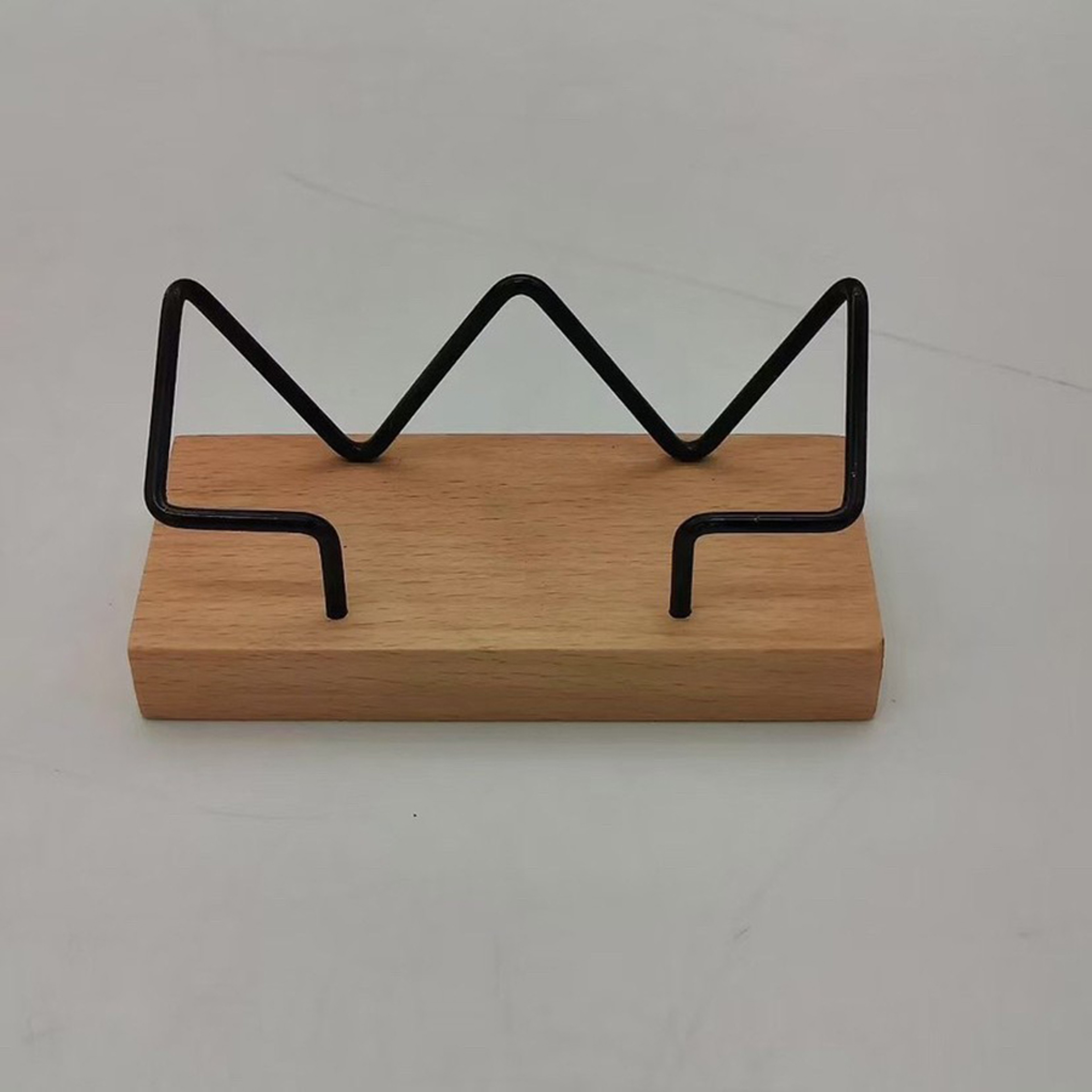Premium Business Card Holder, Desk Organizer for Multiple Cards, Durable Construction, Recycled Wood Metal Desktop – view 7