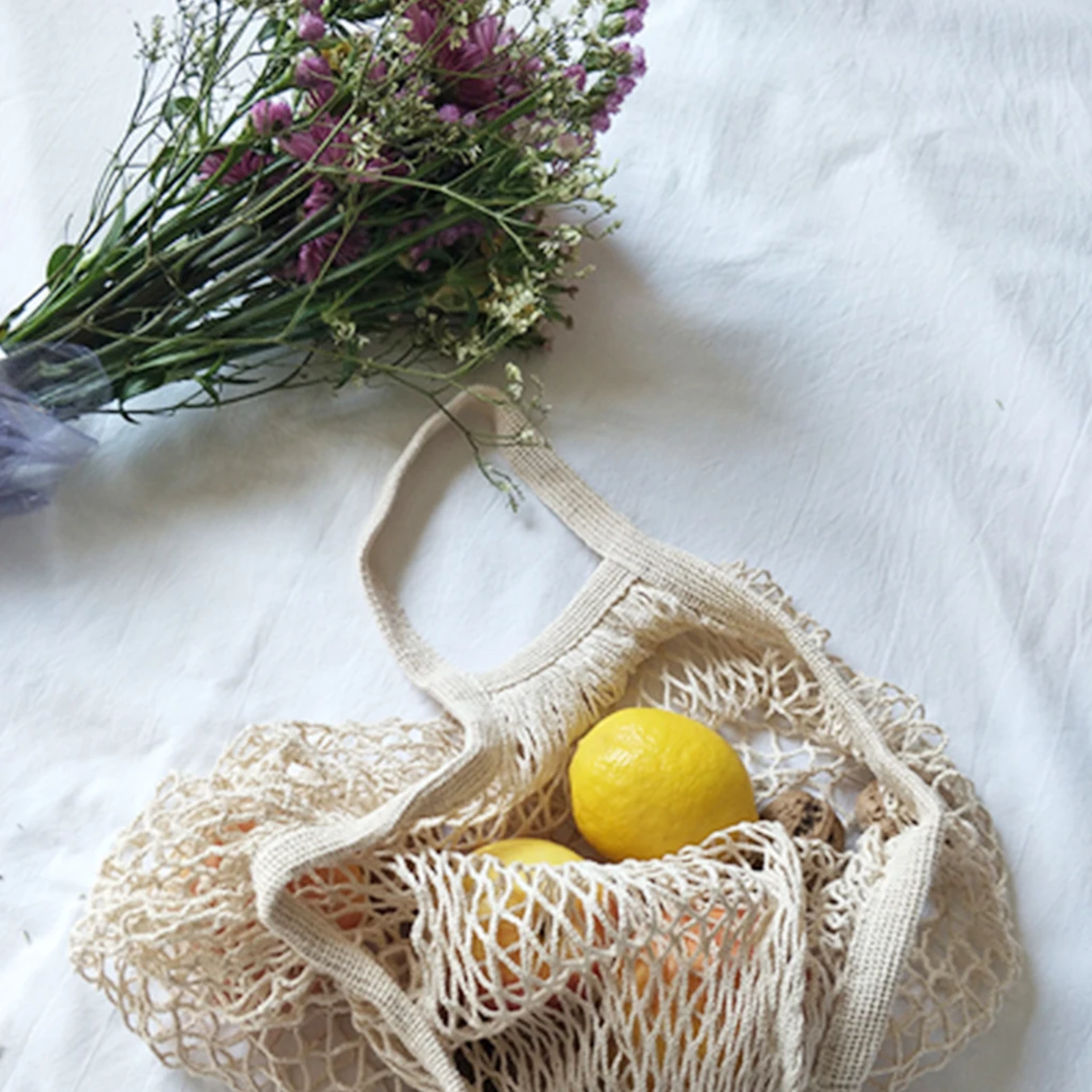 Cotton String Shopping Tote Bags, Reusable Grocery Mesh Bags, Eco Friendly Fruit Vegetable Storage Organizer – view 4