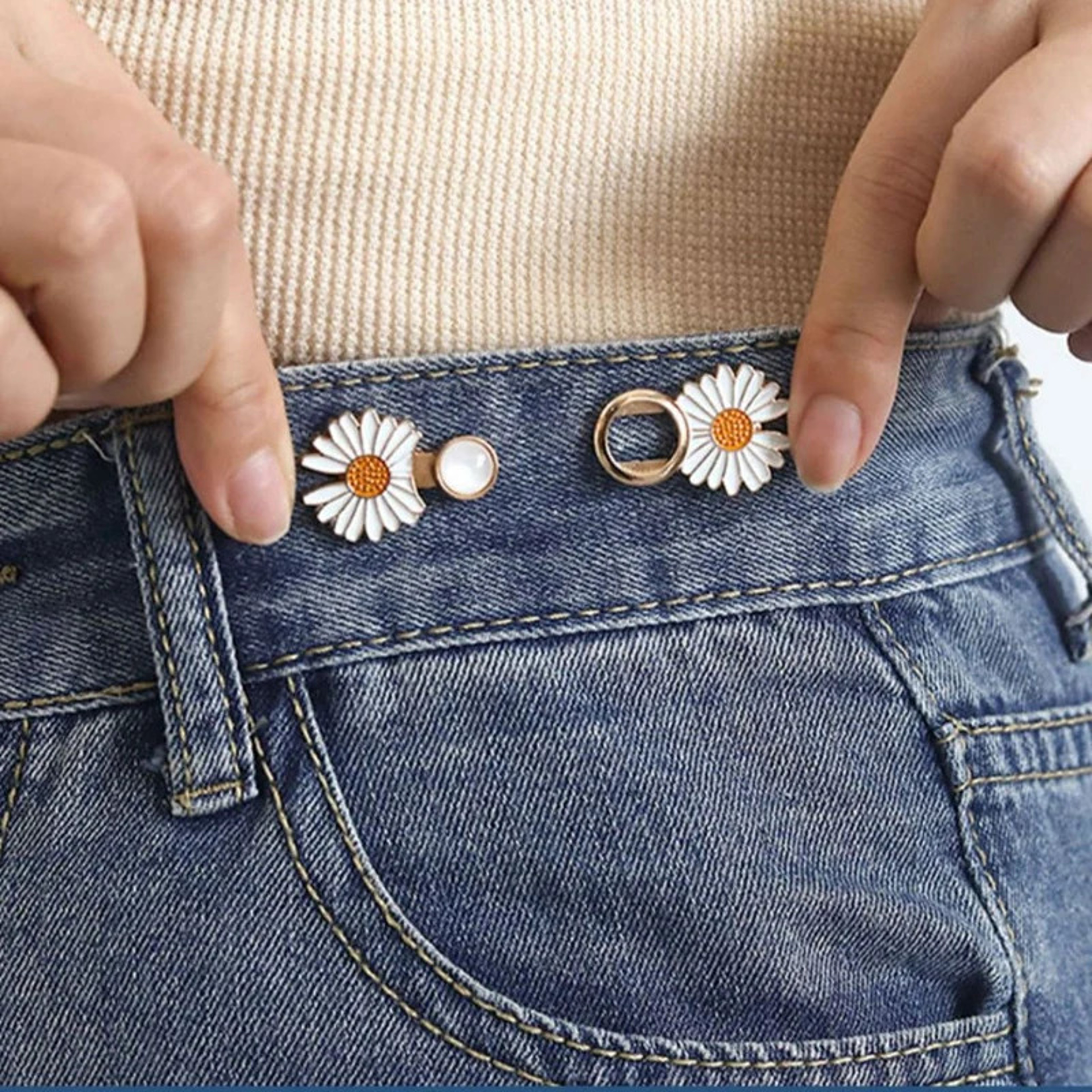 Pants Zipper Pulls, Removable Jeans Buttons, No Sewing or Tools Required for Jeans Button Pins – view 1