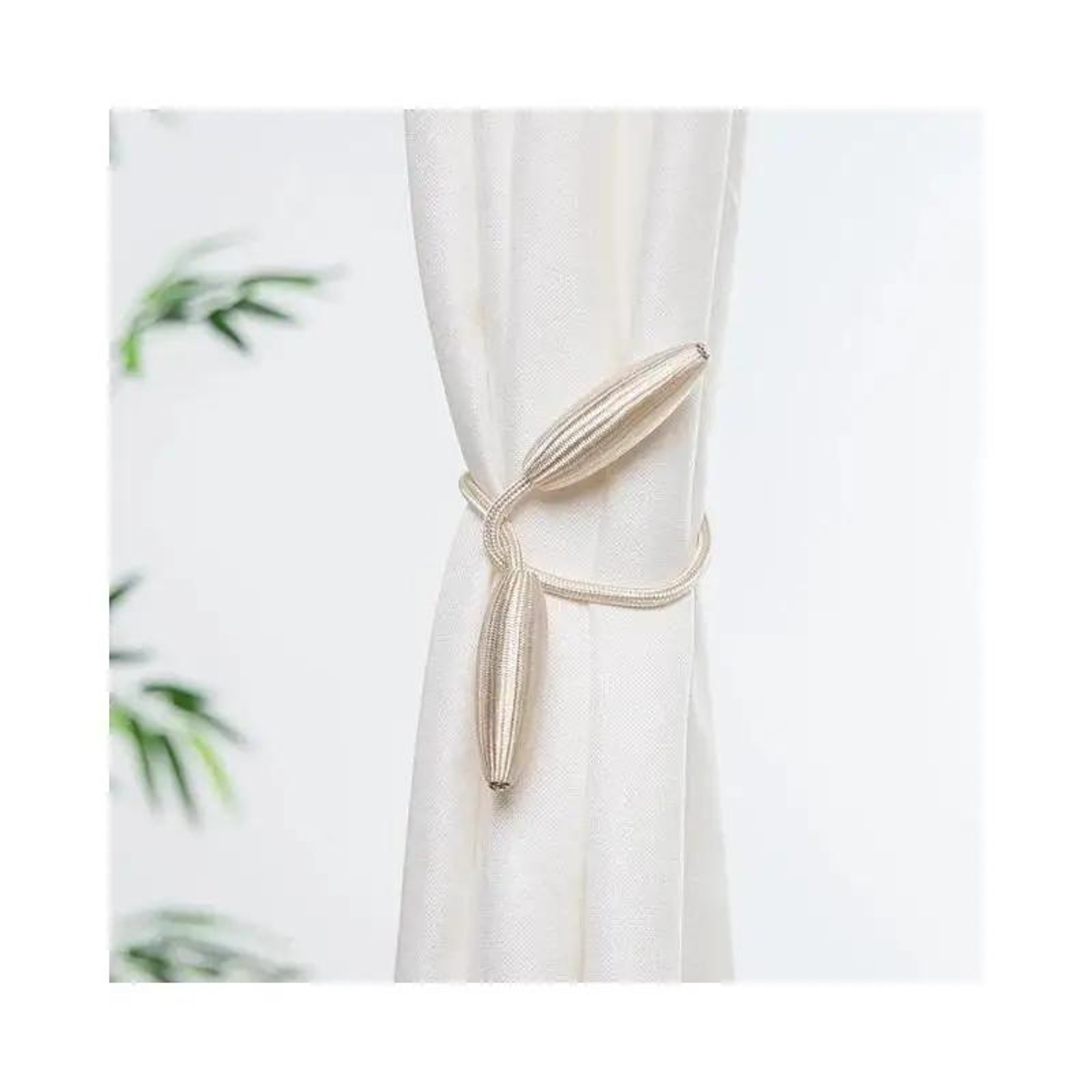 Household Convenience Curtain Buckle, Metal Simple Curtain Strap, Punching-free Install, Tying Rope Buckle for Curtains – view 4