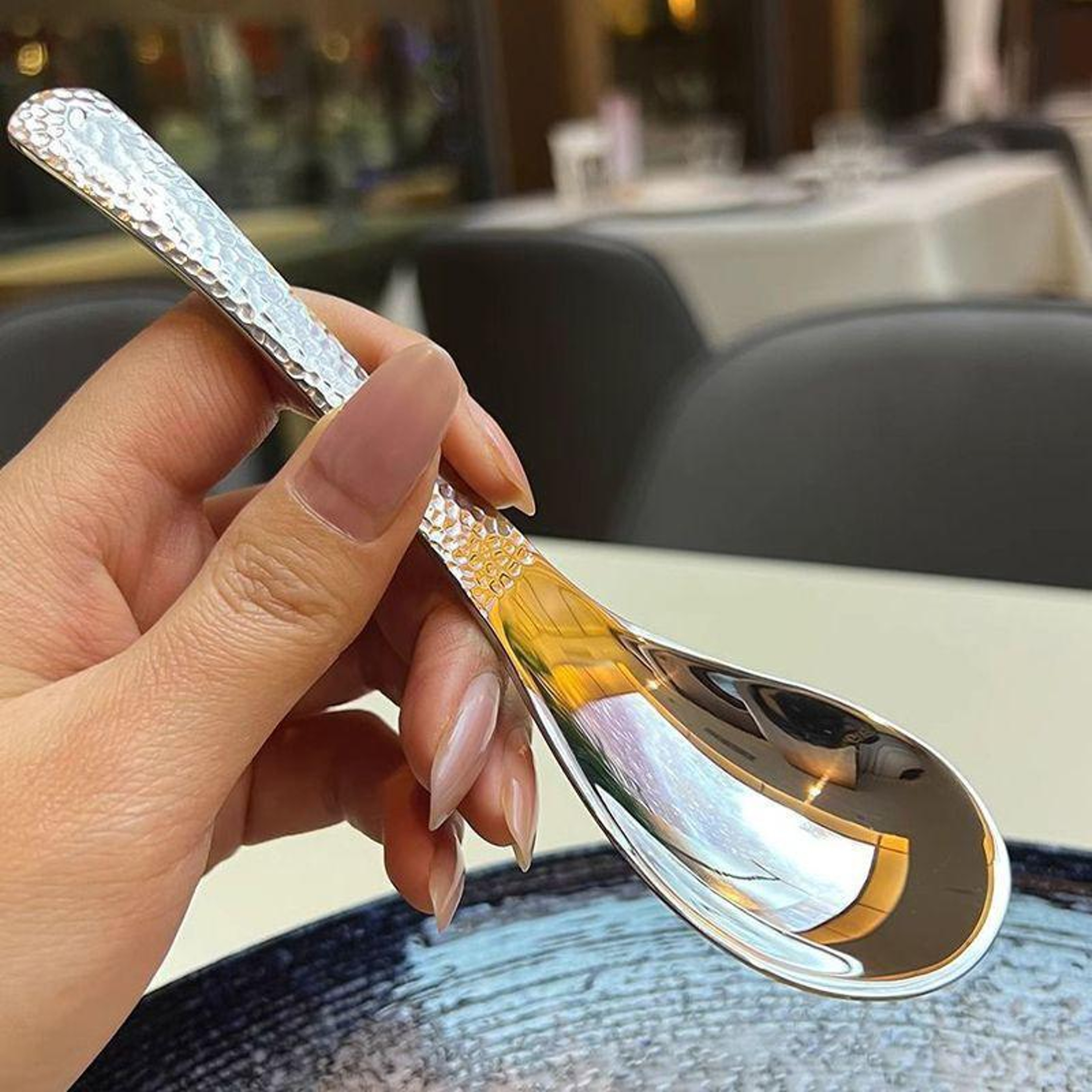 Simple Stainless Steel Spoon, Retro Kitchen Tools, High-End Texture, Rice Scoop, New Fashion Home Kitchen Meal Spoons – view 3