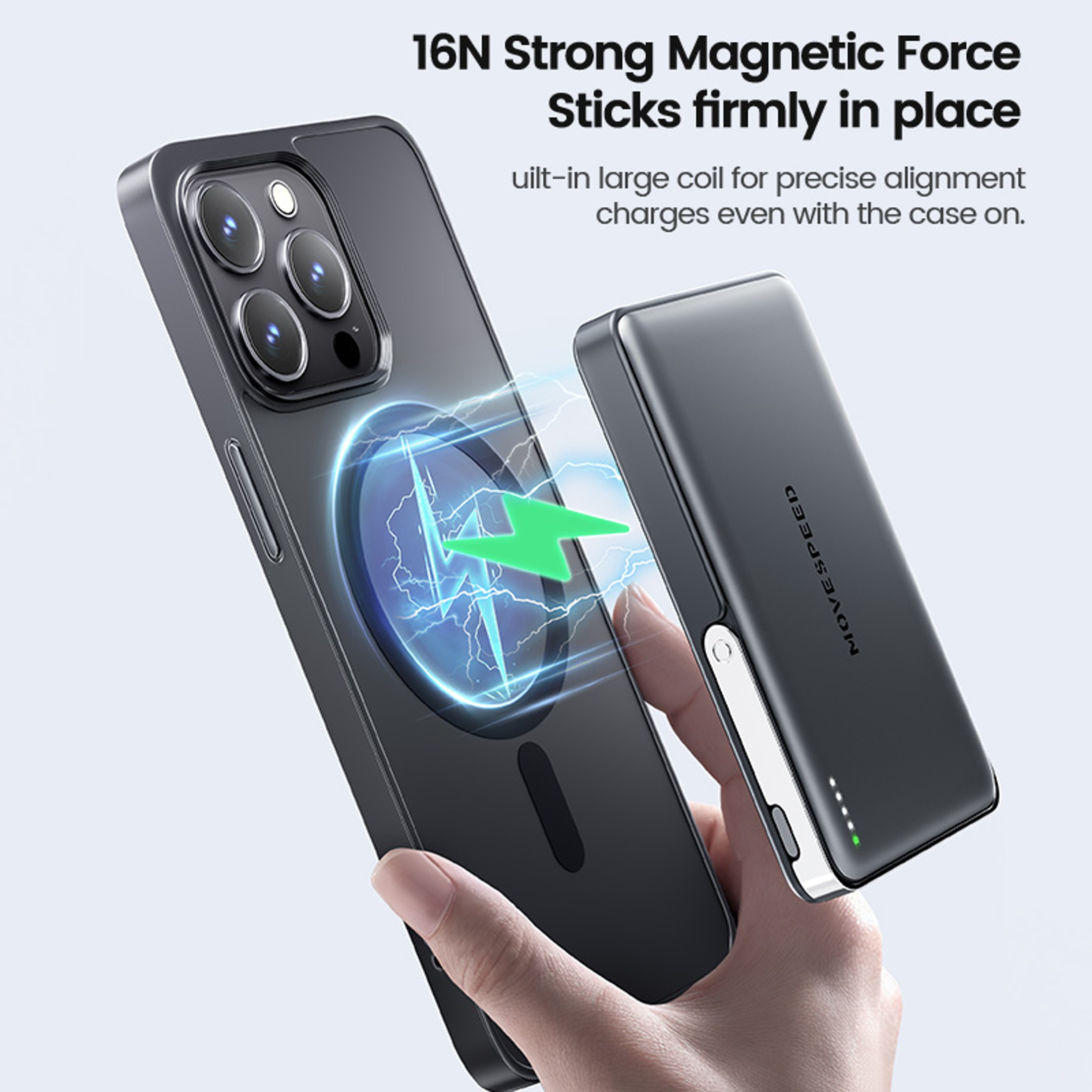 Magnetic Power Bank Wireless Portable External Battery Stand For MagSafe PowerBank For IPhone 3