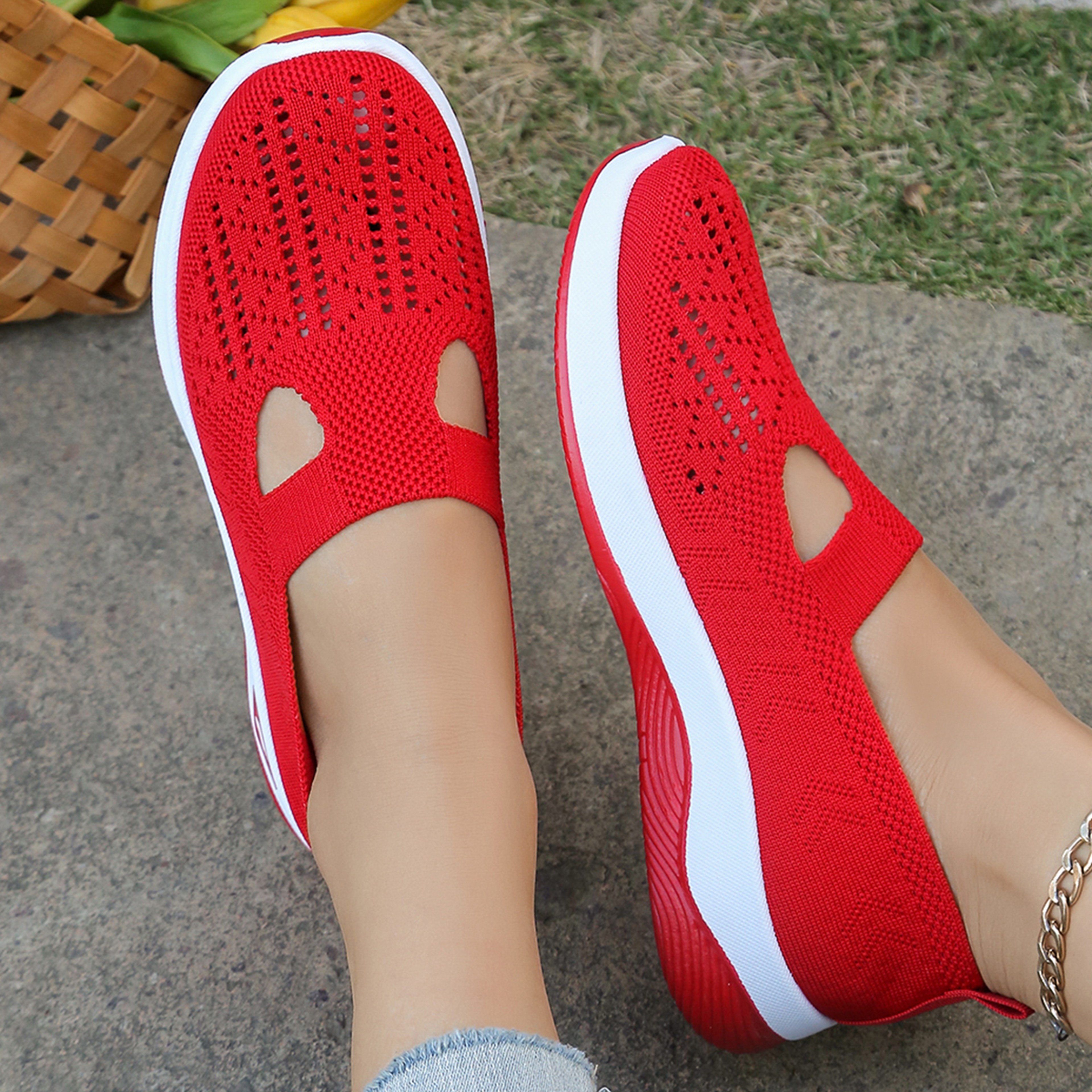 Womens Summer Shoes Casual Sneaker Simple Light Flat Solid Shoes For Daily Wear Four Seasons Comfort Sale – view 3