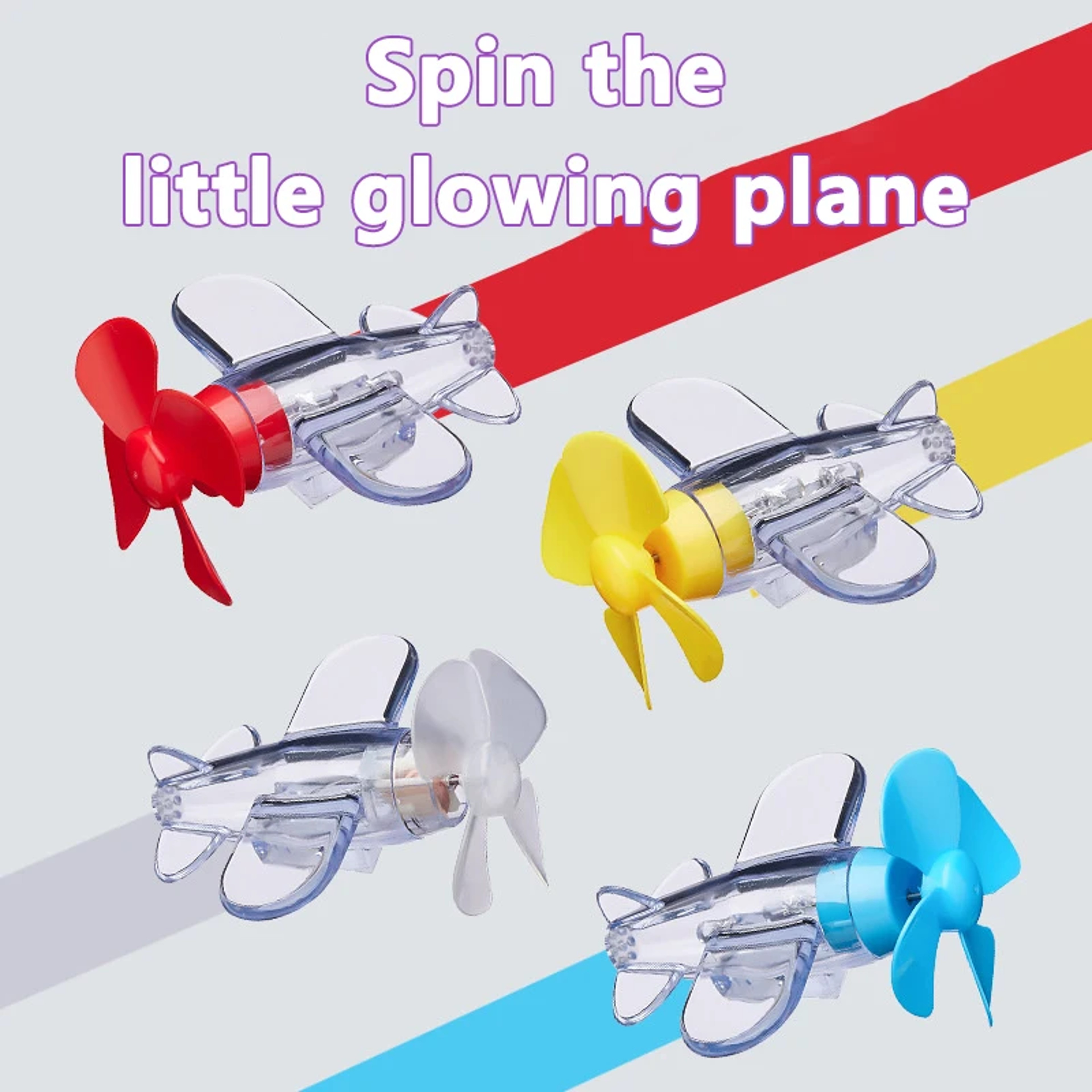 Wind Powered LED Airplane Ornament For Motorcycles Handbar Car Rearview Mirror Rotating LED Lights  1