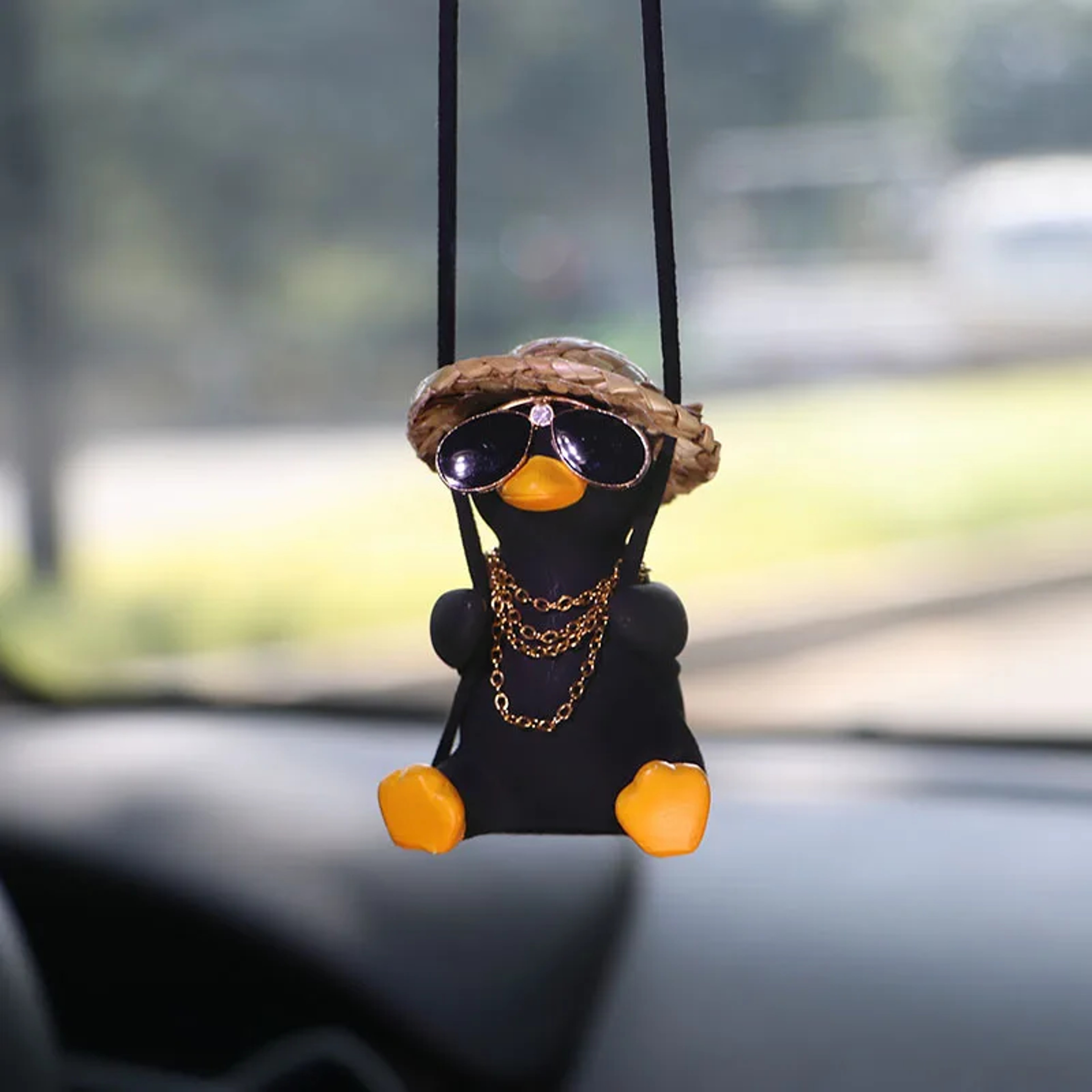 Cute Car Charm Hanging Ornament, Cool Swinging Duck, Car Accessories for Teens, Fun Dashboard Decor – view 7