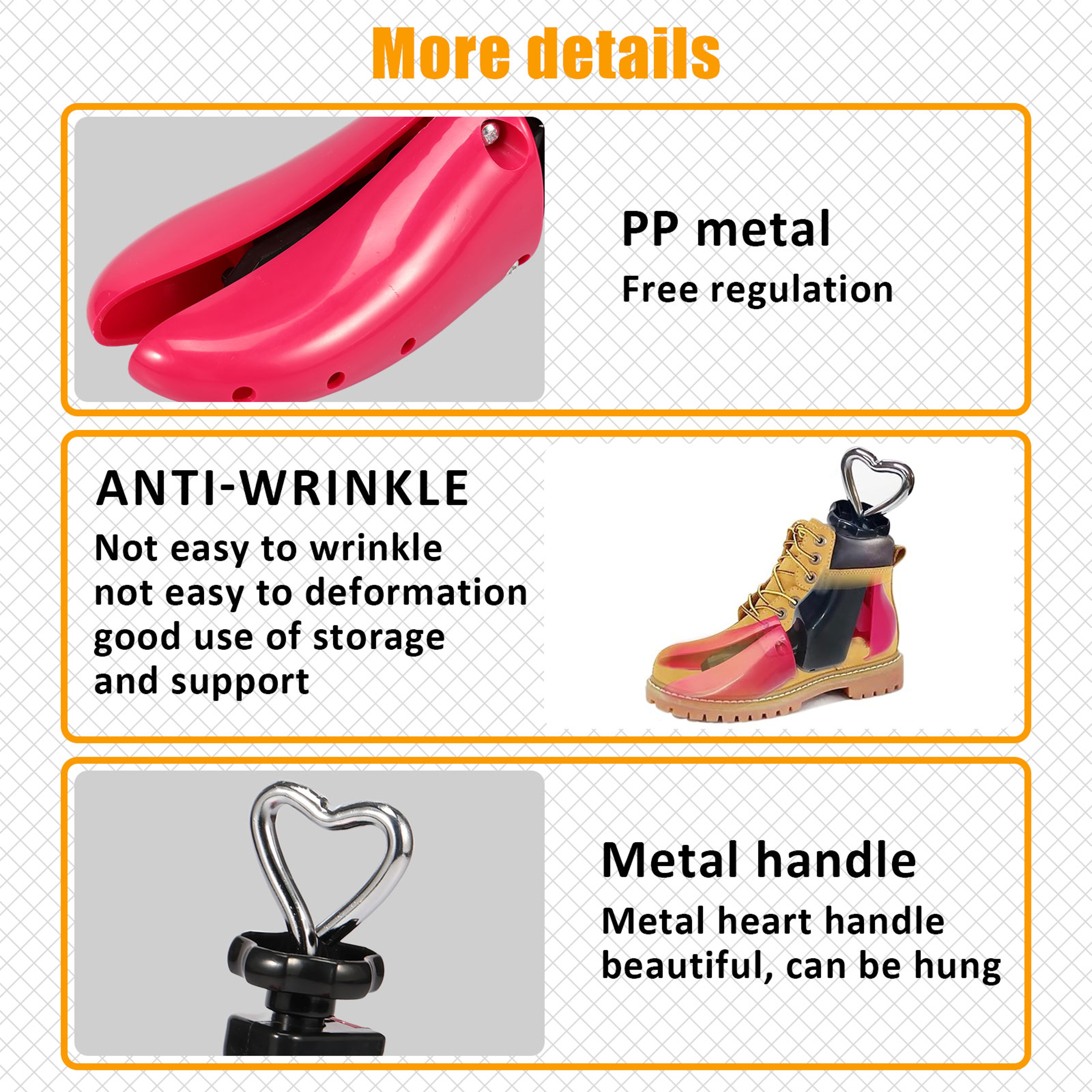 Universal Shoe Stretcher Adjustable Boot Stretcher Sneaker Shoe Expander With Steel Shaft For Left  4
