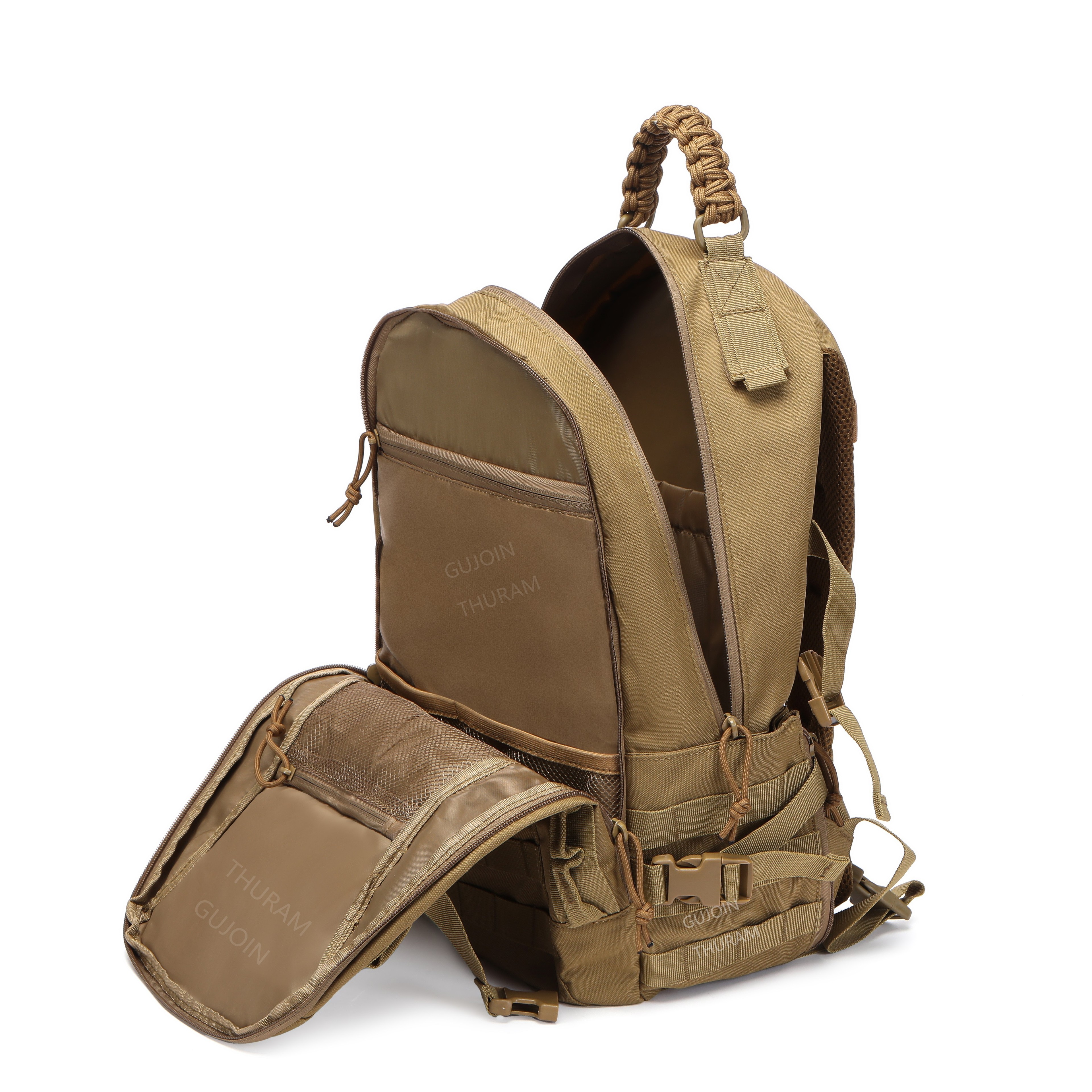 Tactical Backpack Style, Large Capacity Waterproof Outdoor Rucksack with MOLLE System, Hiking Camping Travel Bug Out Bag – view 5