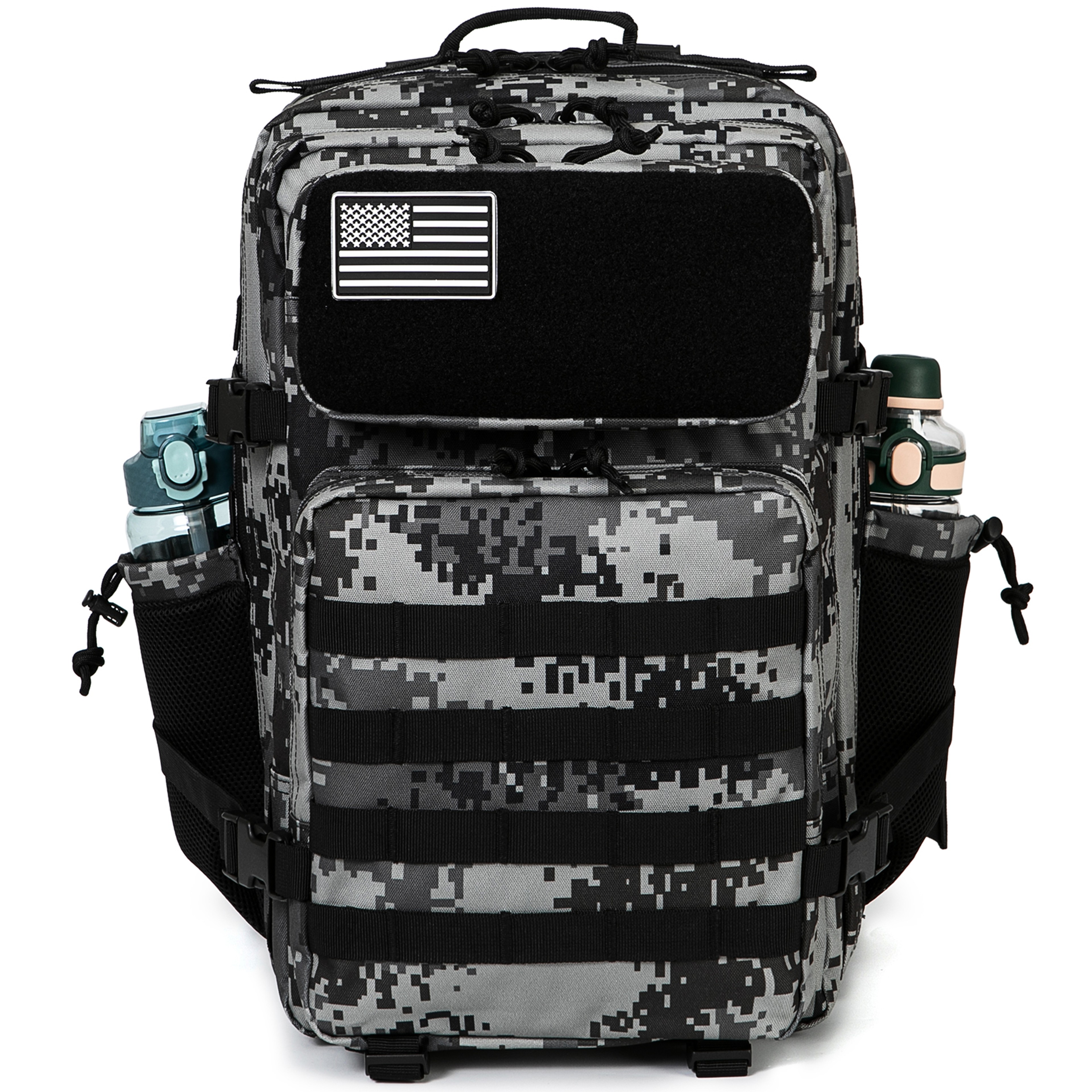 Molle Tactical Backpack Bag for Men, MOLLE Hiking Survival Rucksack, Outdoor EDC, Gym Backpack with Bottle Holder – view 2
