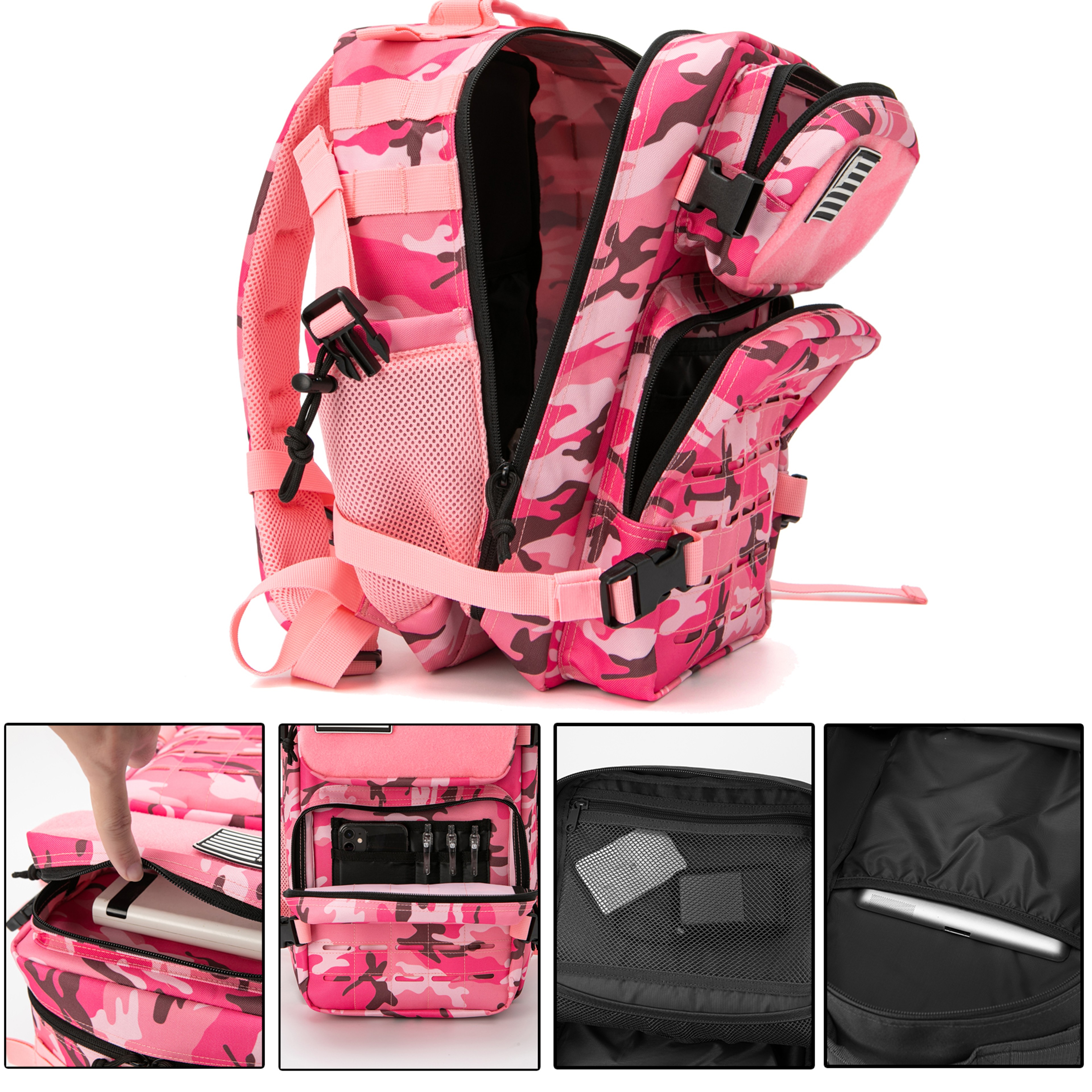 Tactical Backpack For Women And Men Outdoor Hiking Daypack Laser Cut Molle Gym Rucksack School Bag  4